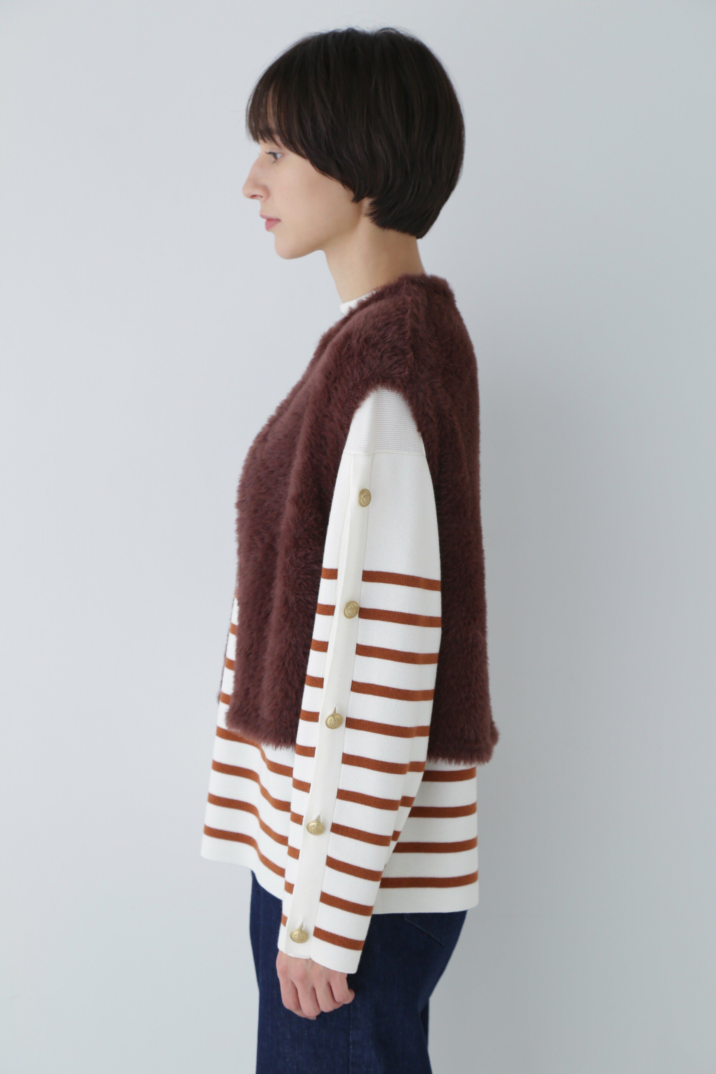  「◆フェイクファーベスト」|ニット・セーター|