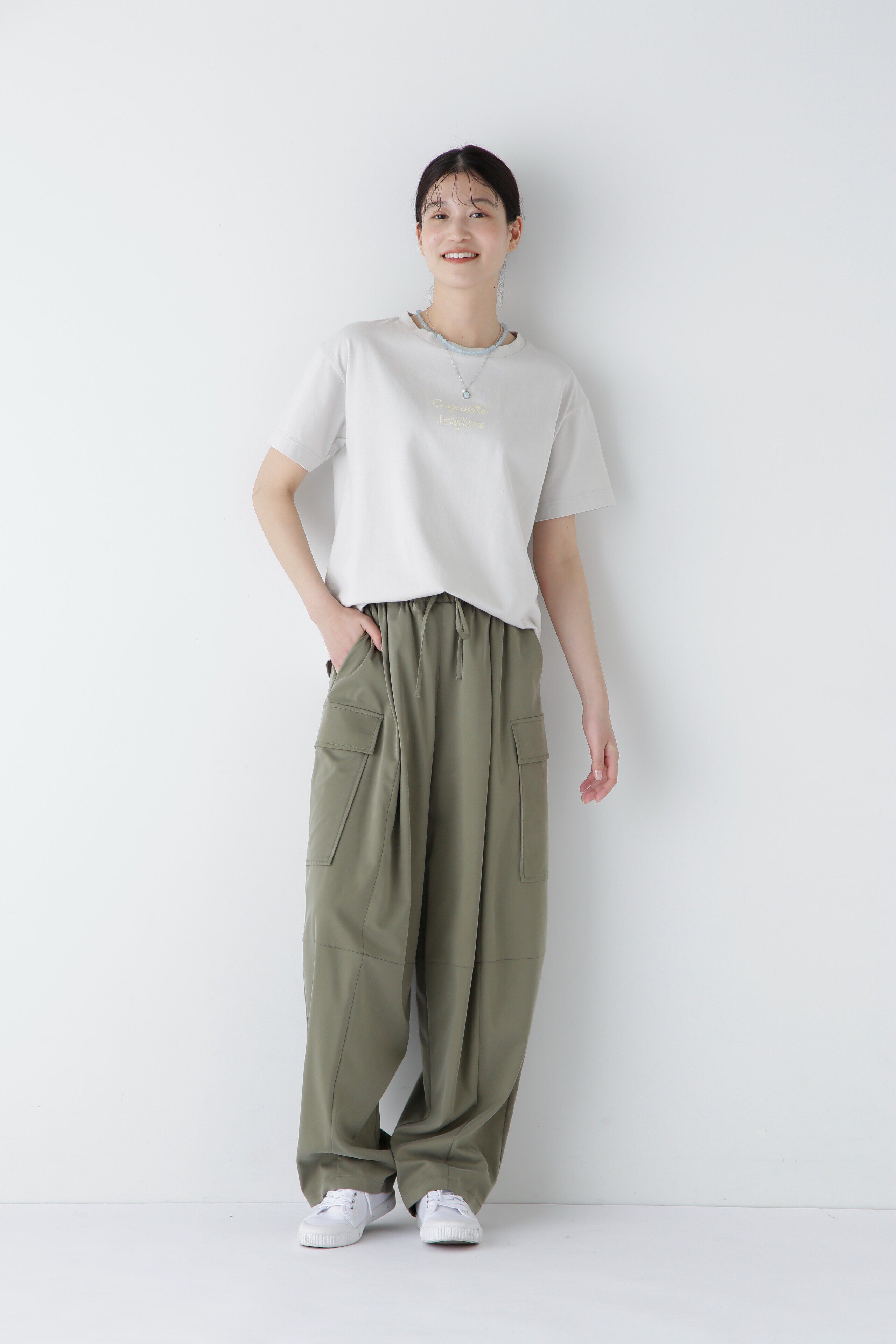  「◆キュプラポリエステル フィブリルサテンストレッチパンツ」|その他|