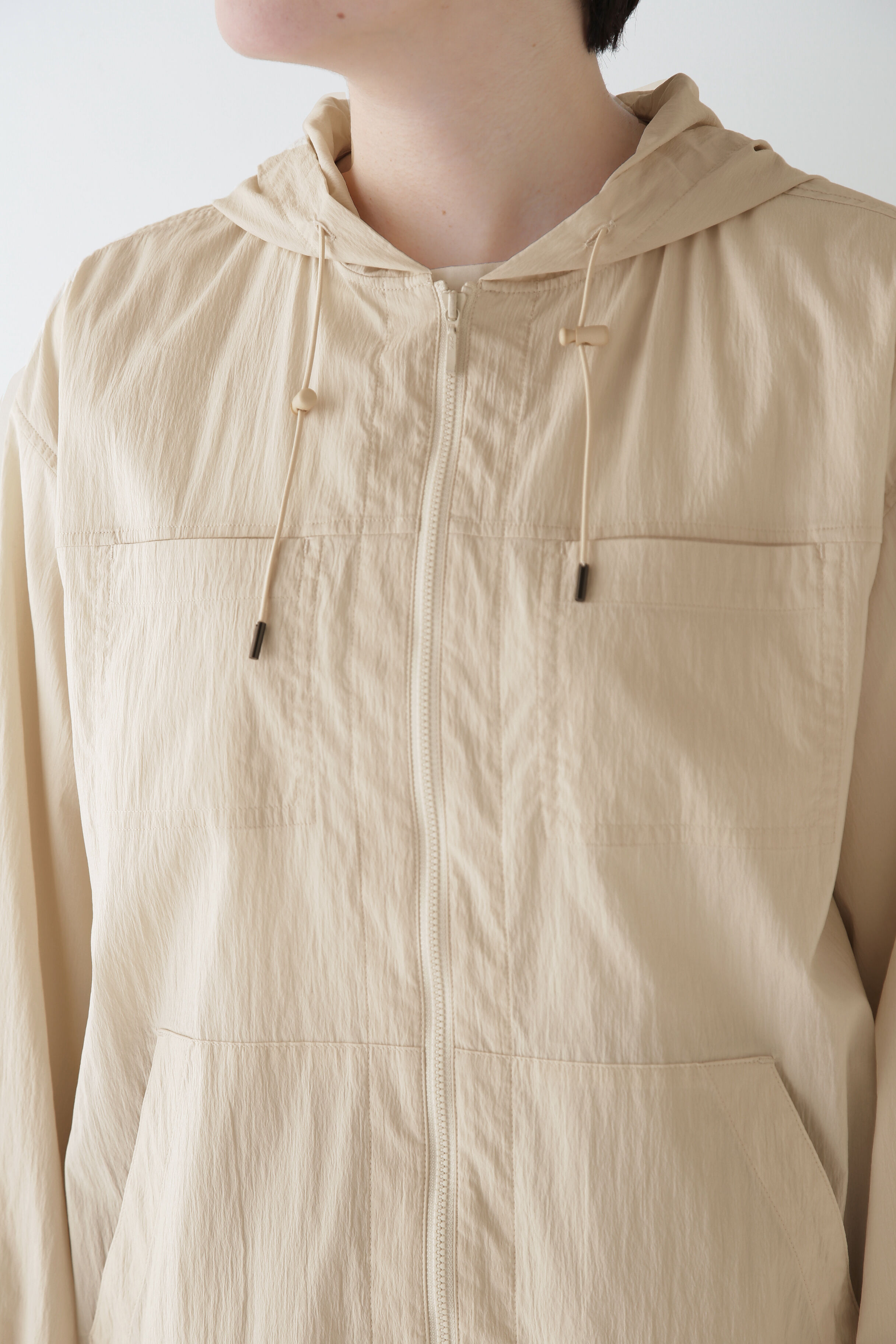  「◆コットンナイロンタイプライターシアーフーディーブルゾン」|ブルゾン・スタジャン|