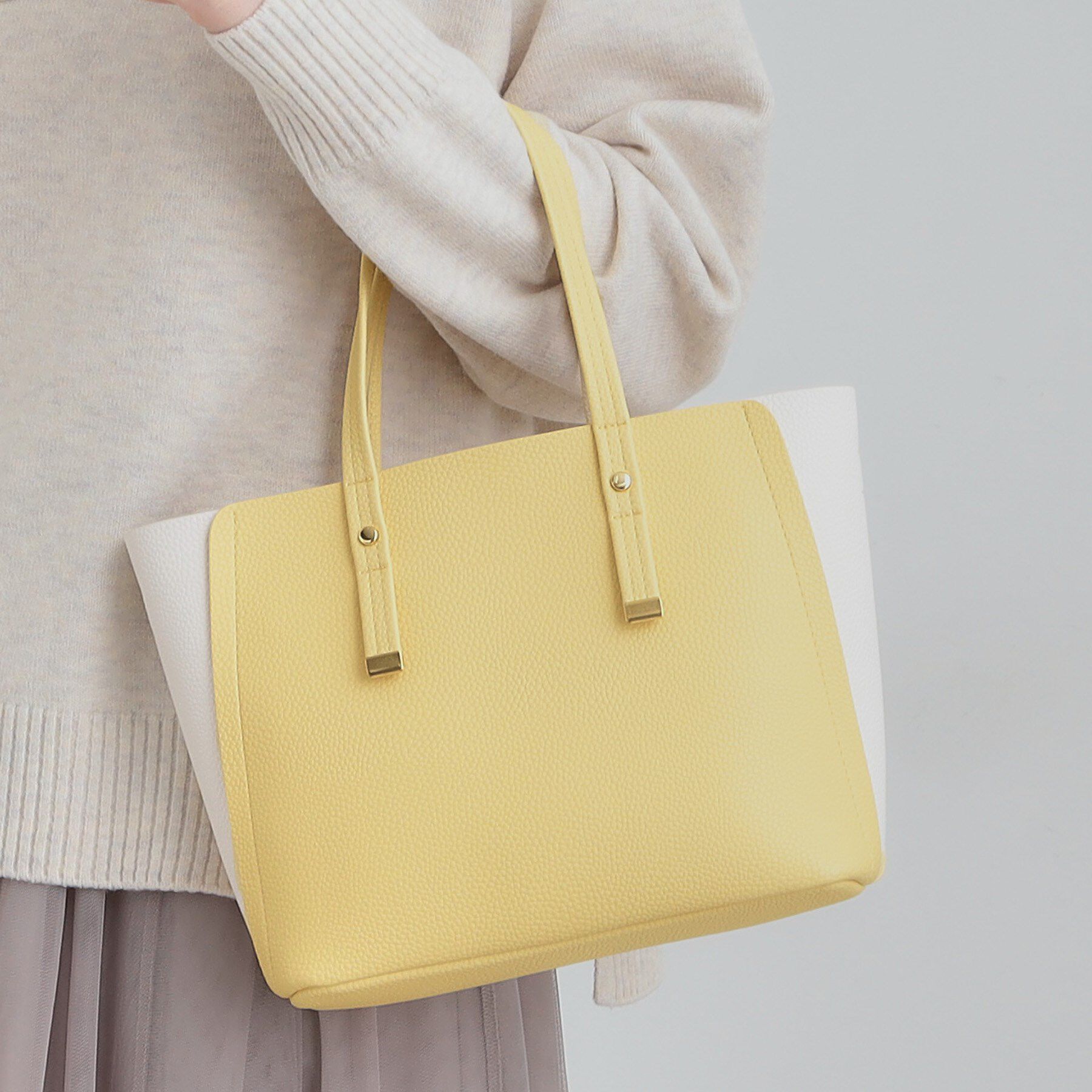 SHOO･LA･RUE「【軽量/2WAY】コーデのアクセントになる　配色トートバッグ」|トートバッグ|