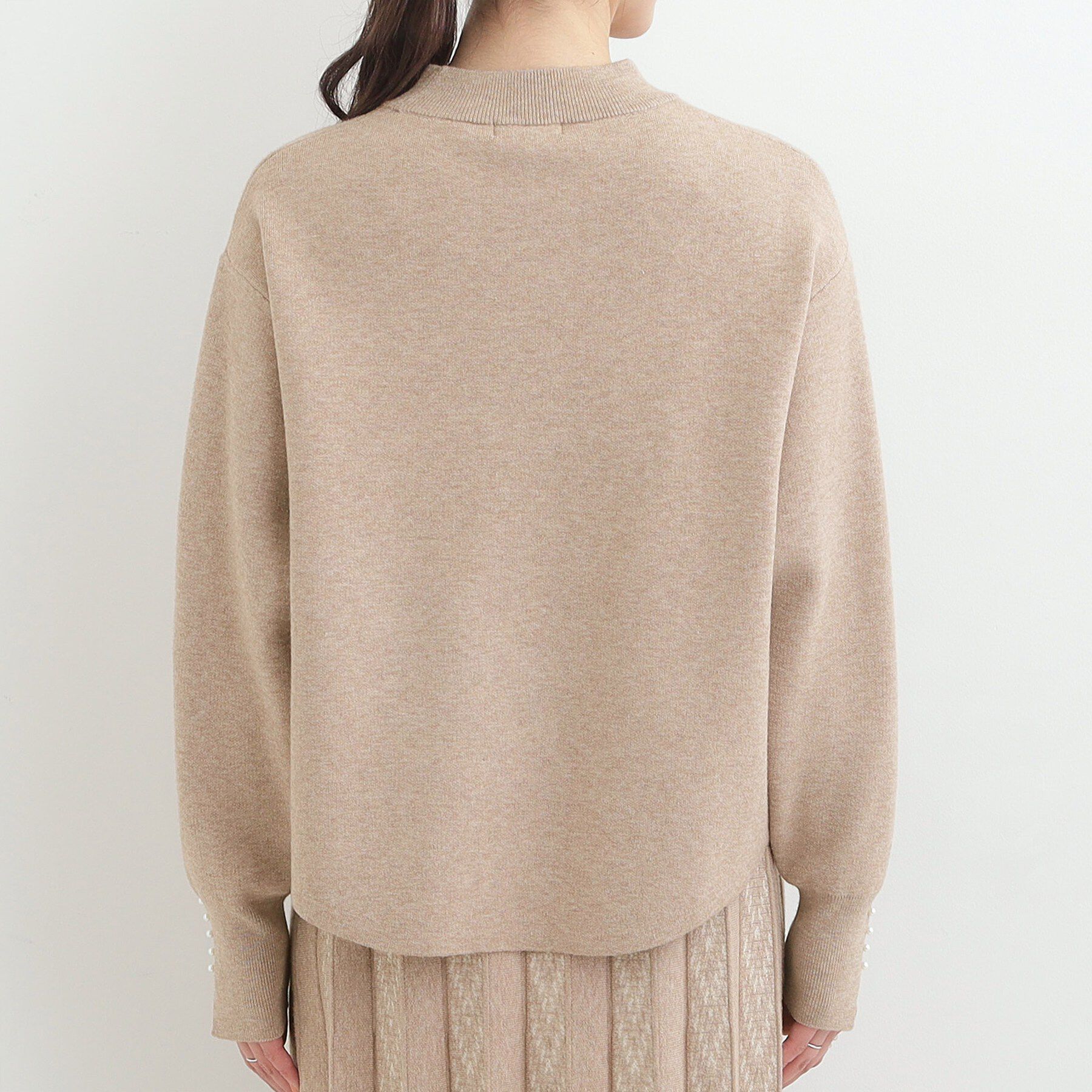 SHOO･LA･RUE「【洗濯機可/セットアップ可/インせず着られる】もちもち裾ラウンドニット」|ニット・セーター|