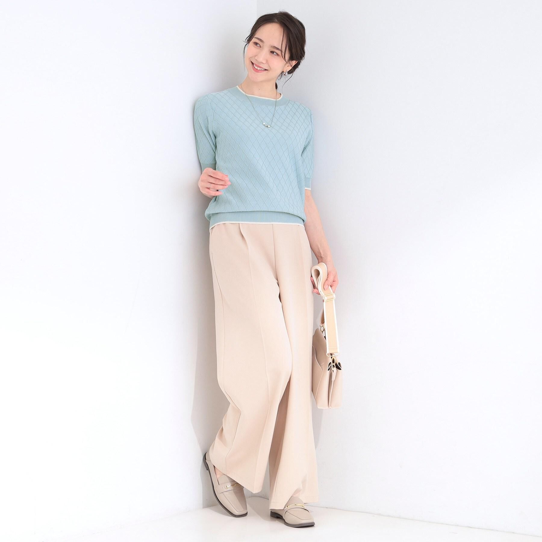 SHOO･LA･RUE「【着丈選べる/S-LL】センタープレスできちんと見え イージーワイドパンツ」|その他|