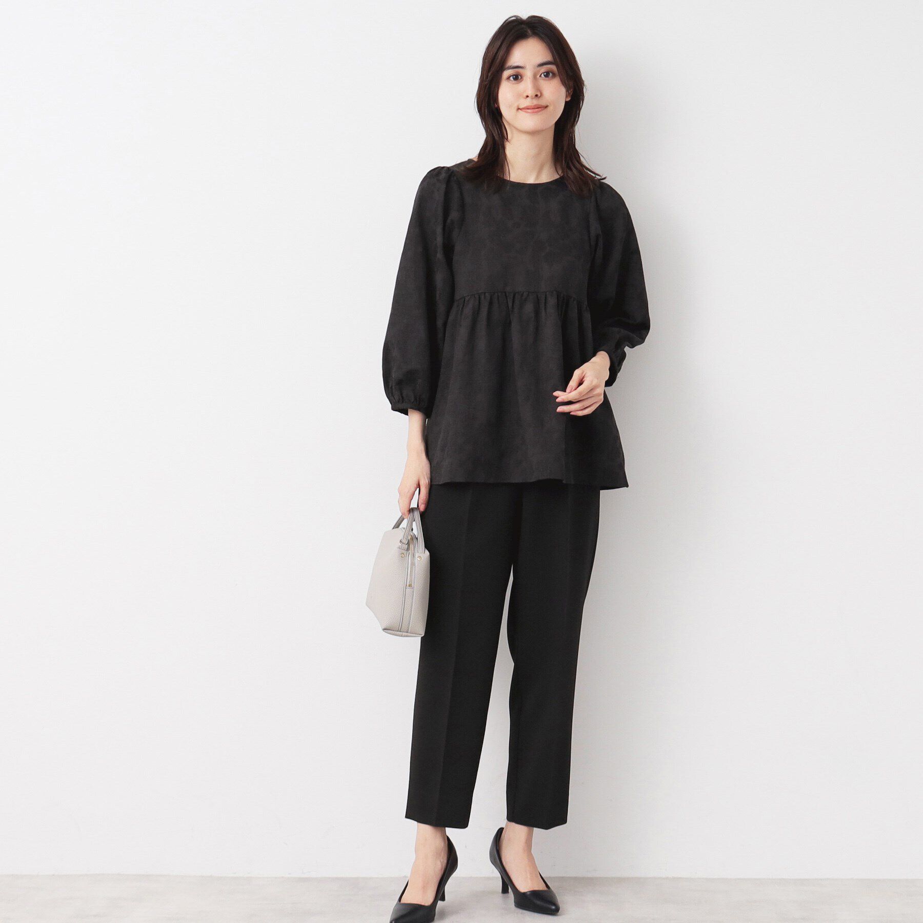 Dessin「【入卒/セレモニー/セットアップ可能/洗える】フラワージャカードブラウス」|シャツ・ブラウス|