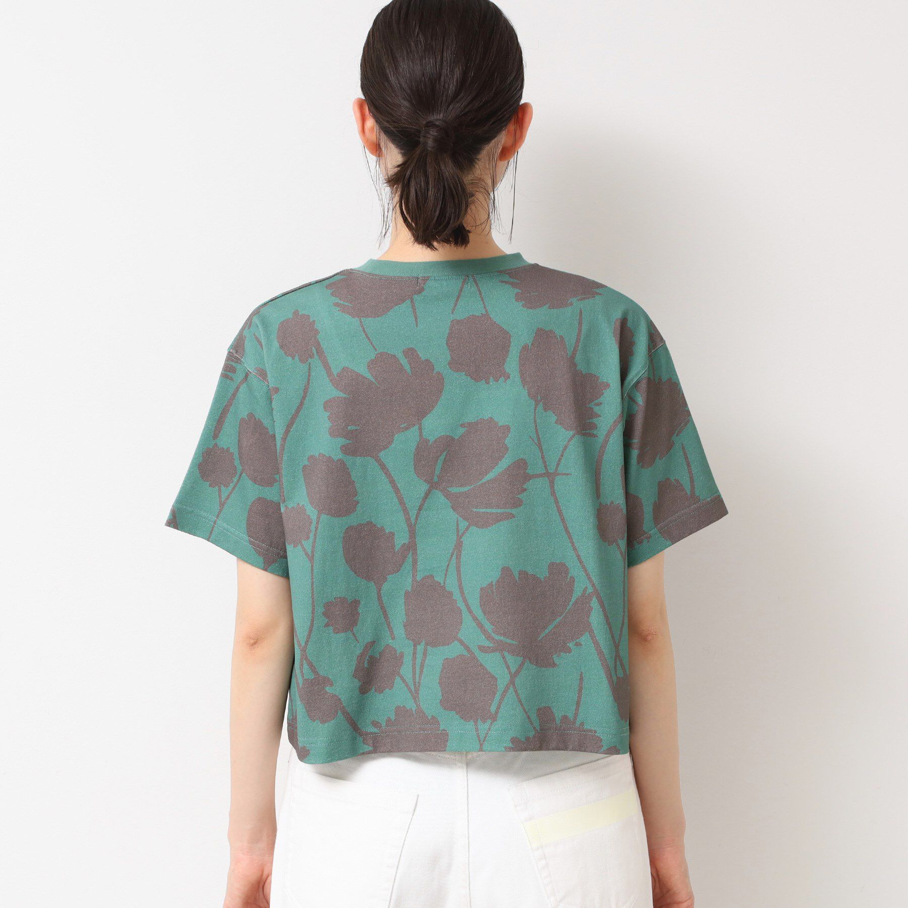 Dessin「【リンクコーデ・洗える】フラワープリントTシャツ」|Tシャツ・カットソー|