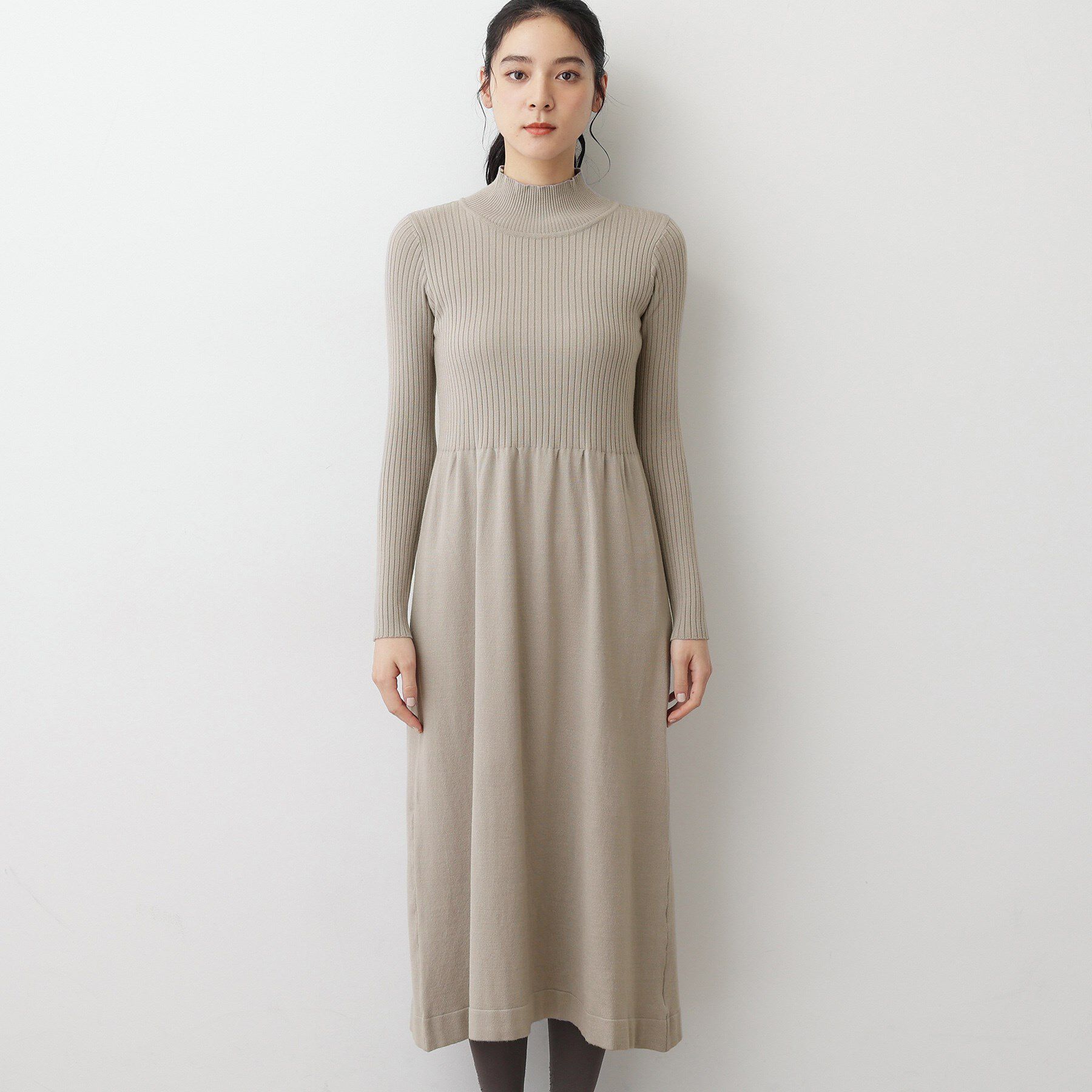 Dessin「【2点セット・洗える】シャギーベストニットワンピース」|スーツ|