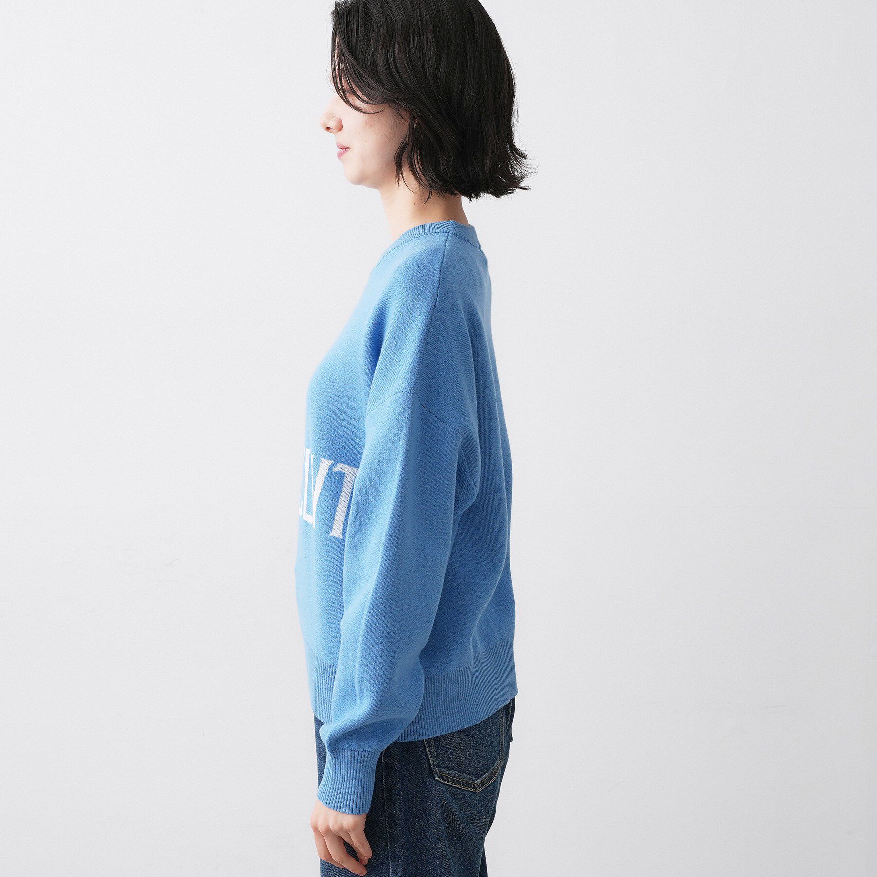 Dessin「【ユニセックス/洗える】ロゴコットンジャカード」|ニット・セーター|