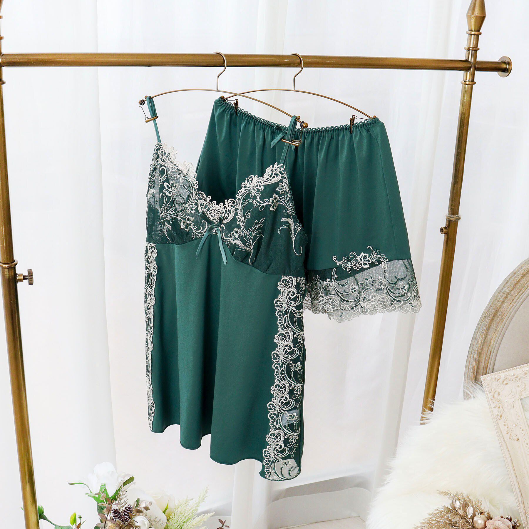 Risa Magli「アンシェラ キャミタップ」|キャミソール|グリーン(022)