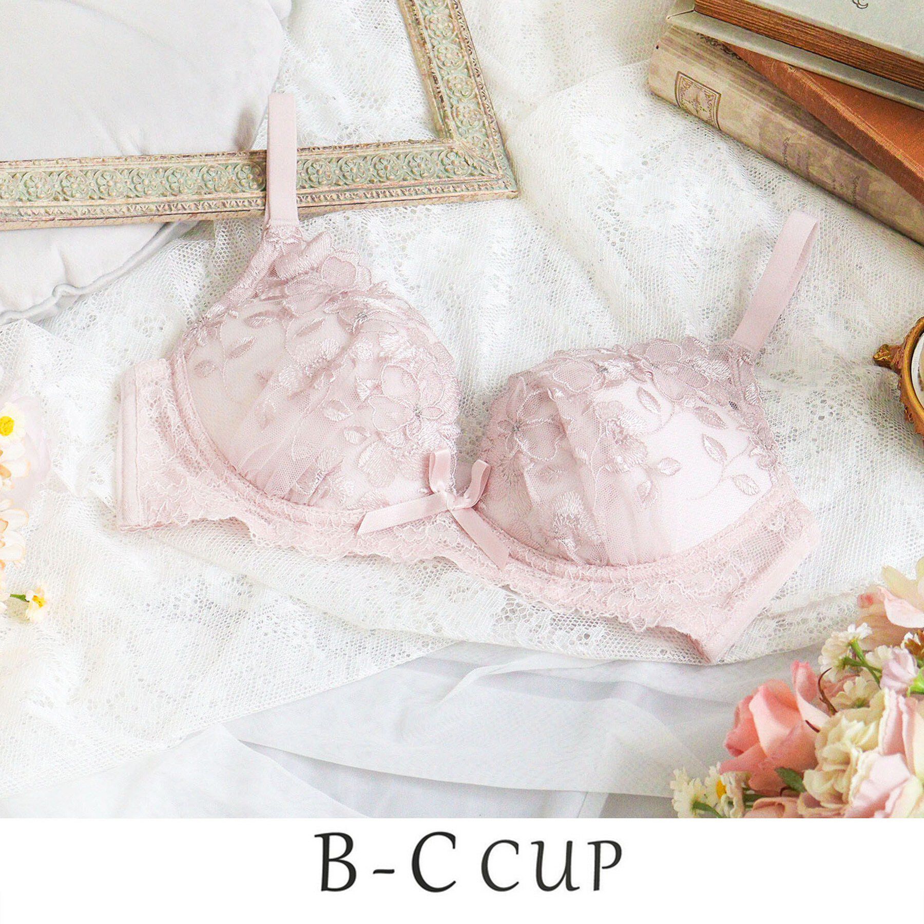 Risa Magli「ルイーザ ノンワイヤーブラ (B-C) ＜ノンワイヤーブラ　メロフィータイプ＞」|インナー|ピンク(071)