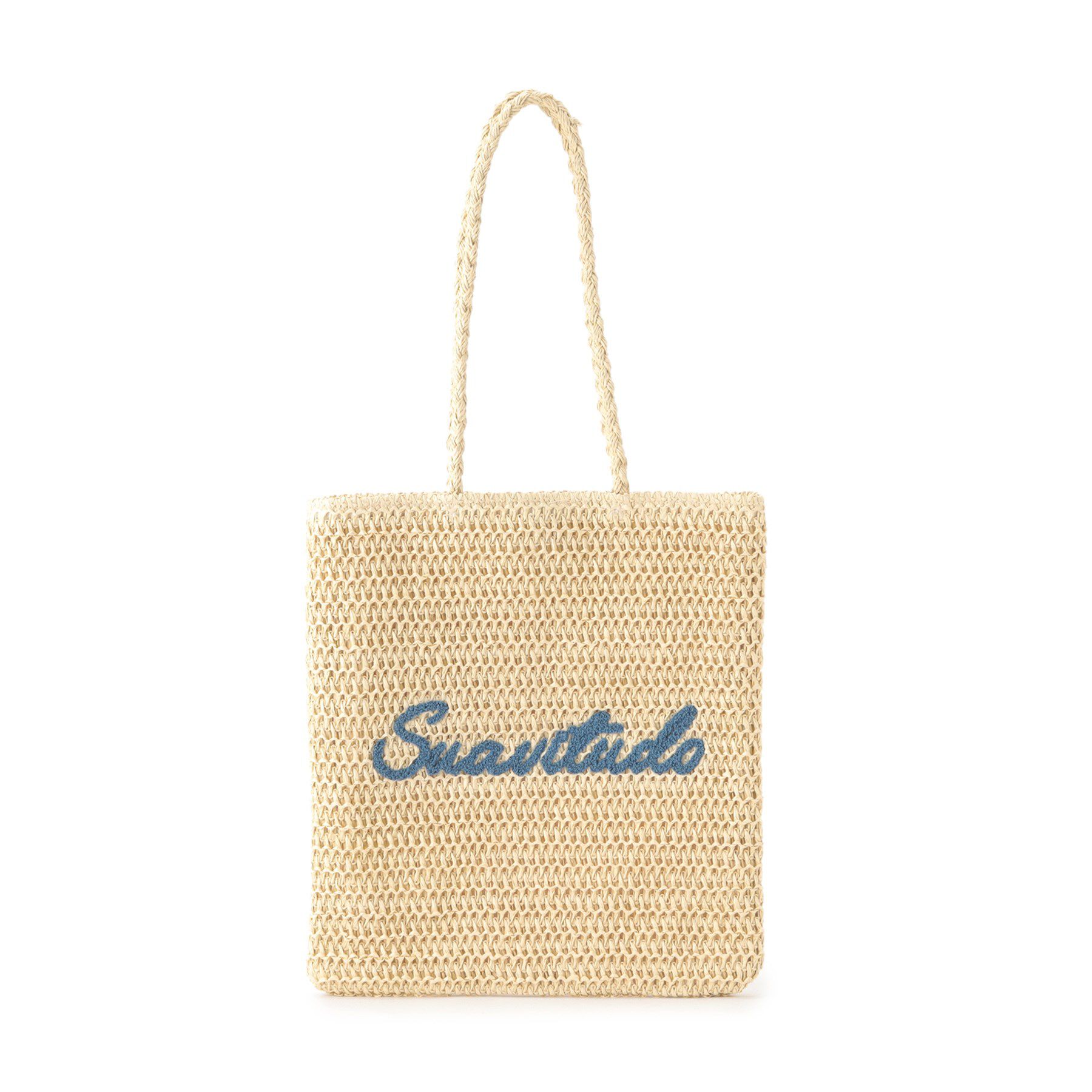 ITS&rsquo;DEMO「雑材サガラ刺繍フラットトート」|トートバッグ|