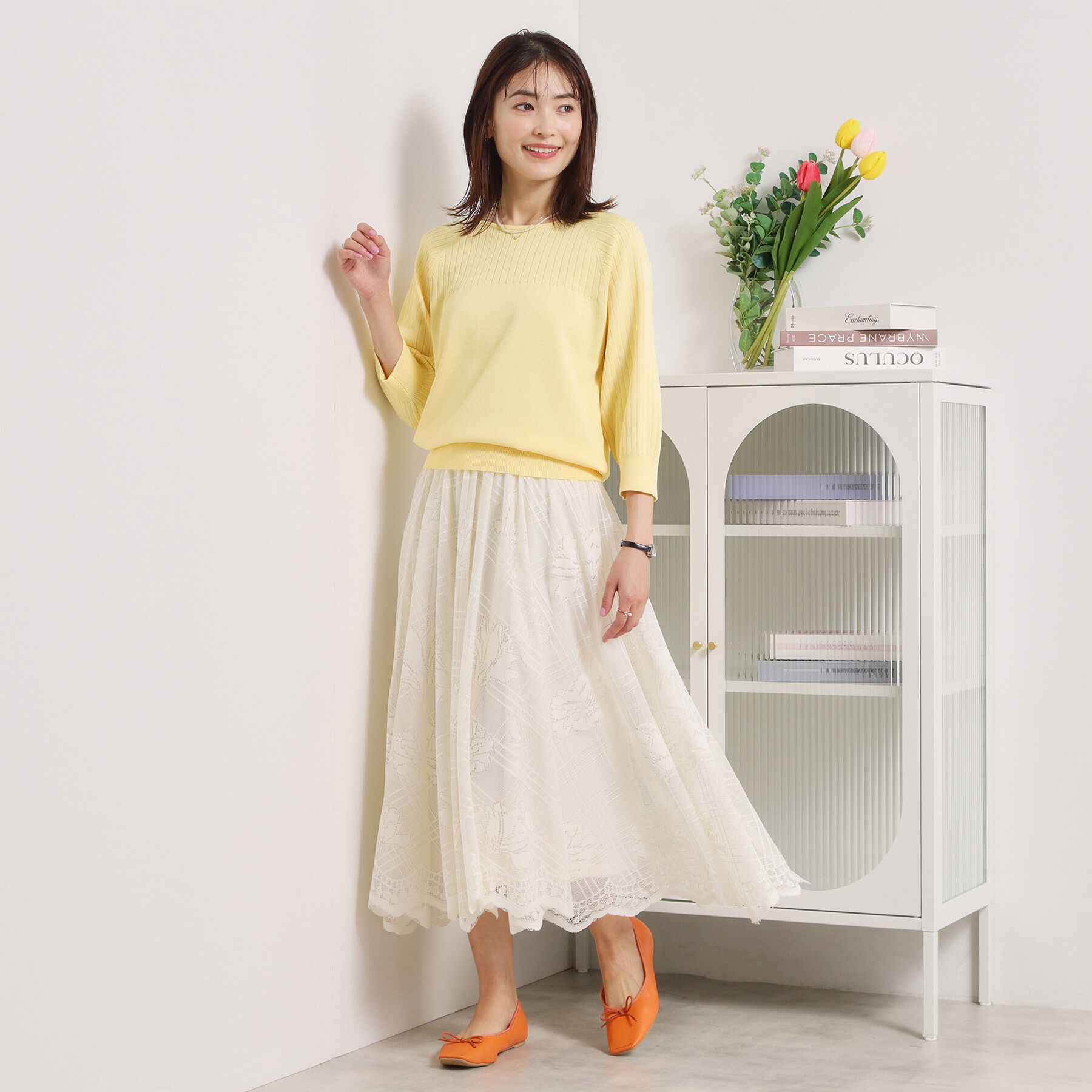 ITS&rsquo;DEMO「【縮みに強い／毛玉防止／洗濯機OK】タフニット リブ切替ニットプルオーバー」|ニット・セーター|