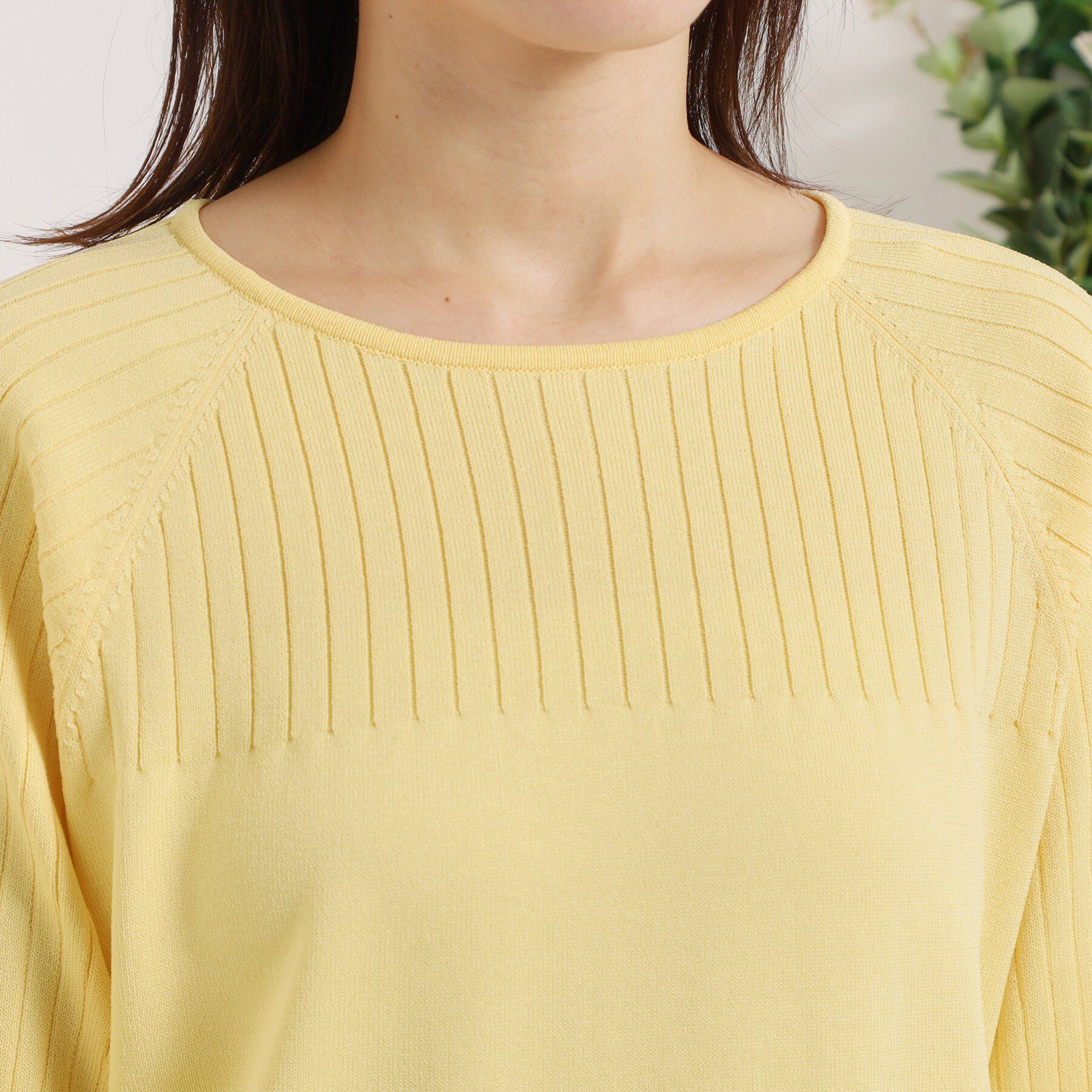 ITS&rsquo;DEMO「【縮みに強い／毛玉防止／洗濯機OK】タフニット リブ切替ニットプルオーバー」|ニット・セーター|