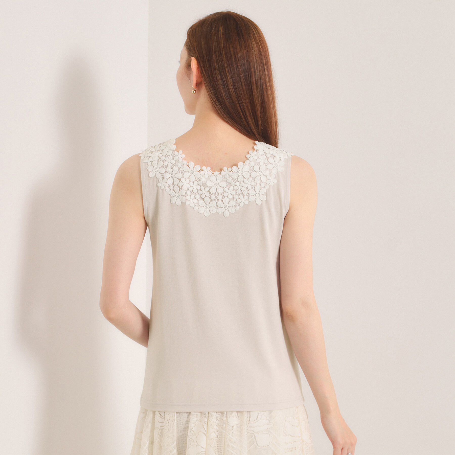 ITS&rsquo;DEMO「【洗濯機OK】レースタンクトップ」|キャミソール|