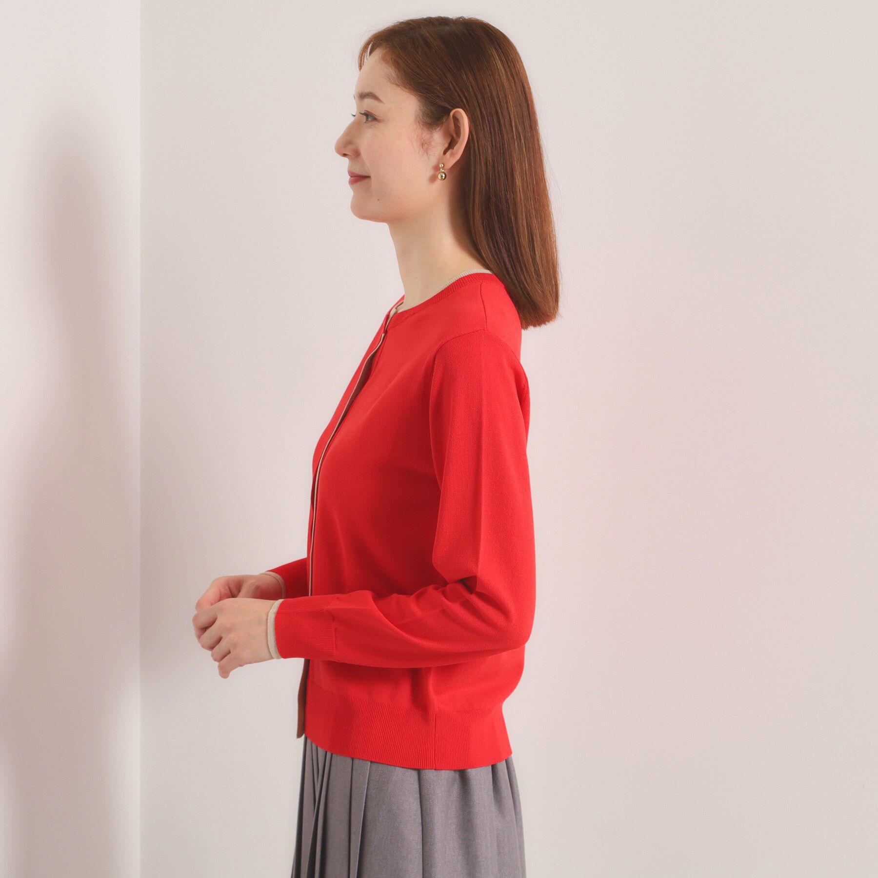 ITS&rsquo;DEMO「【手洗い可】レイヤード風カーディガン」|カーディガン|