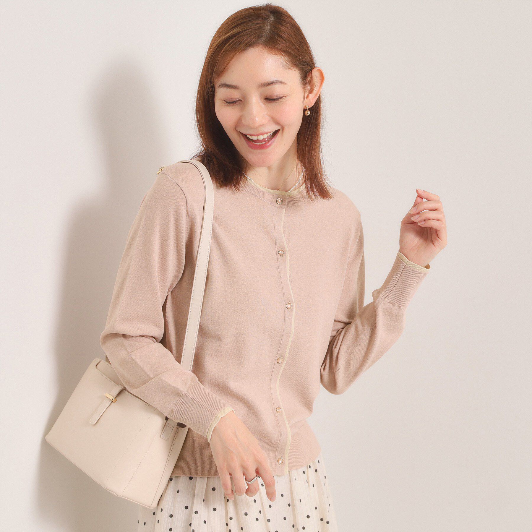 ITS&rsquo;DEMO「【手洗い可】レイヤード風カーディガン」|カーディガン|