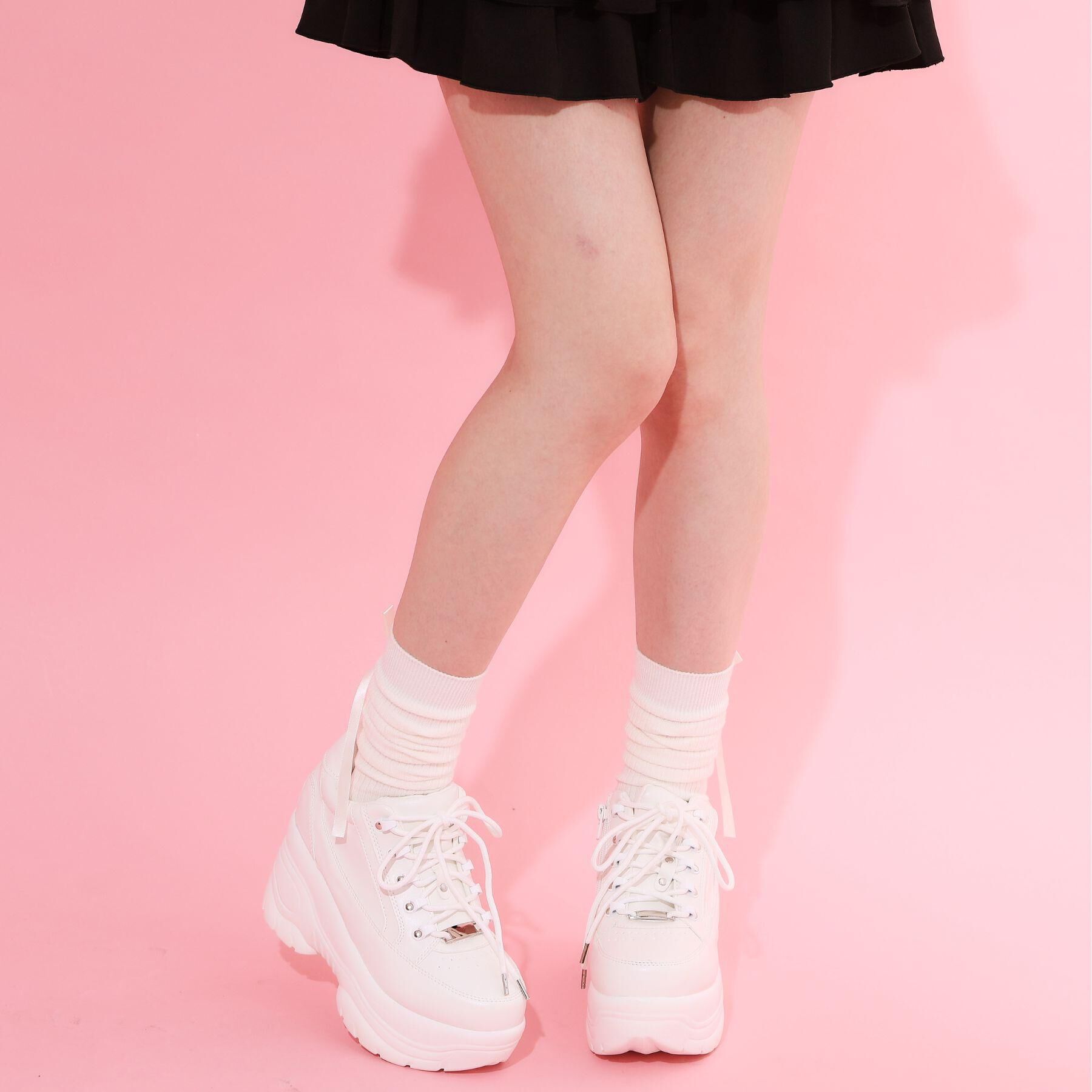 csT&P「＼脱ぎ履きしやすい／ファスナー付厚底スニーカー」|スニーカー|