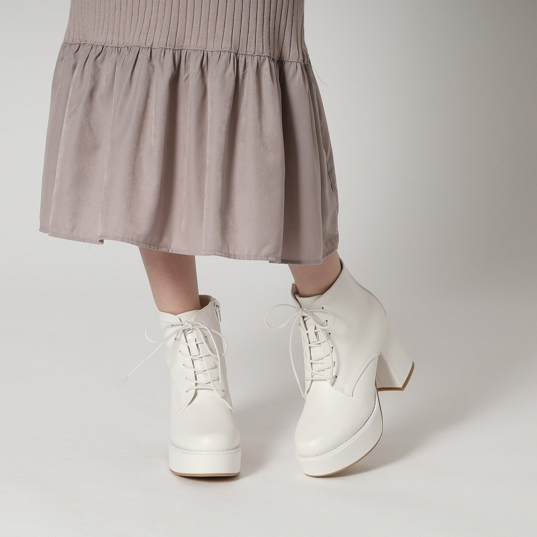 csT&P「厚底レースアップブーツ」|ショートブーツ|