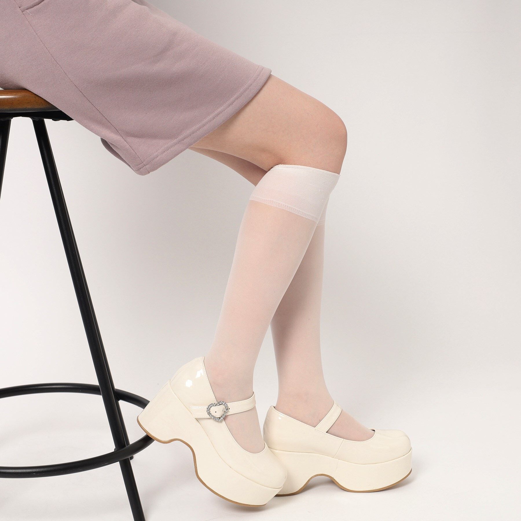 csT&P「キラキラハートバックルらくちんウエッジ厚底パンプス」|パンプス|