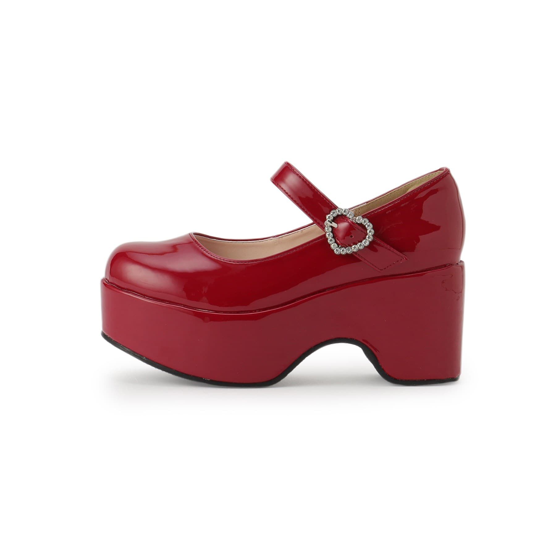 csT&P「キラキラハートバックルらくちんウエッジ厚底パンプス」|パンプス|