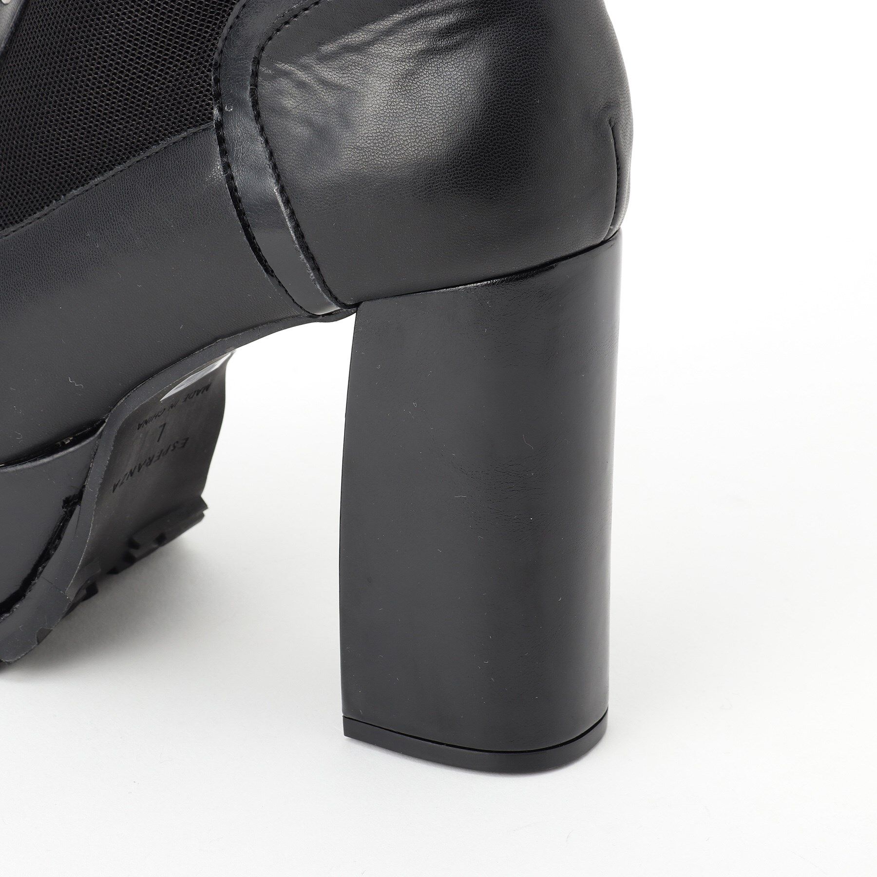 ESPERANZA「【ラク盛り／ショートブーツ】リピーター続出／脚長美脚　厚底メッシュスポーティーショートブーツ」|ショートブーツ|