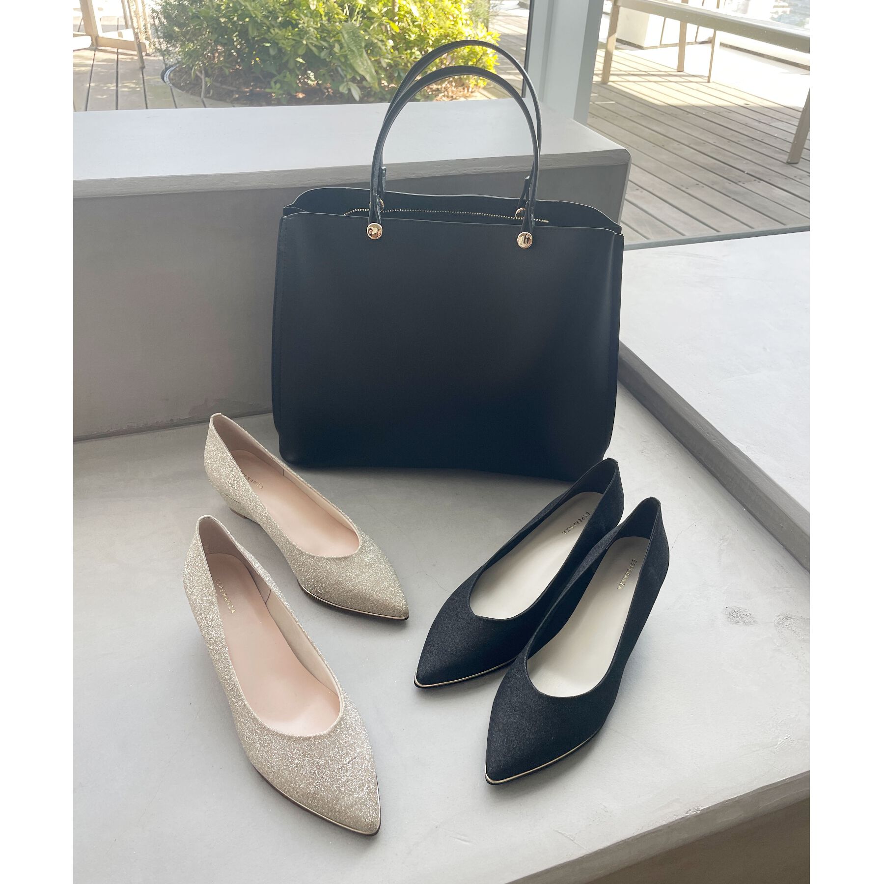 ESPERANZA「ポインテッドウェッジパンプス」|パンプス|