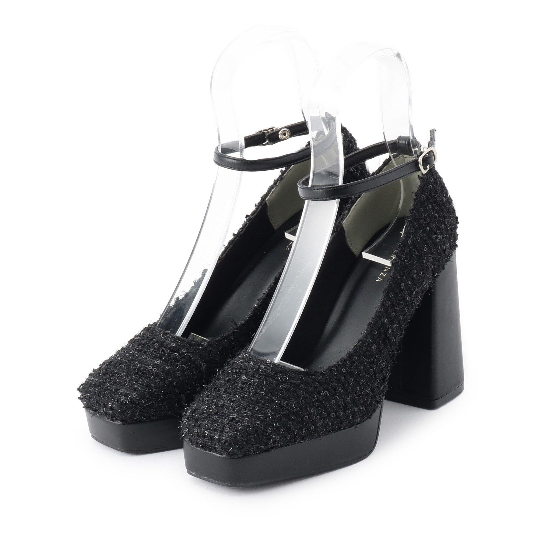 ESPERANZA「スクエアトゥダブルストラップ厚底パンプス」|パンプス|