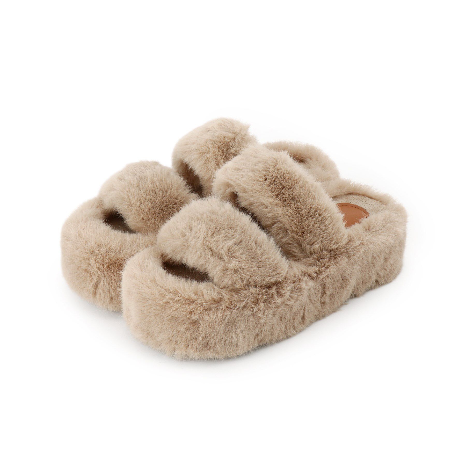 csT&P「厚底フェイクファーサンダル」|サンダル|