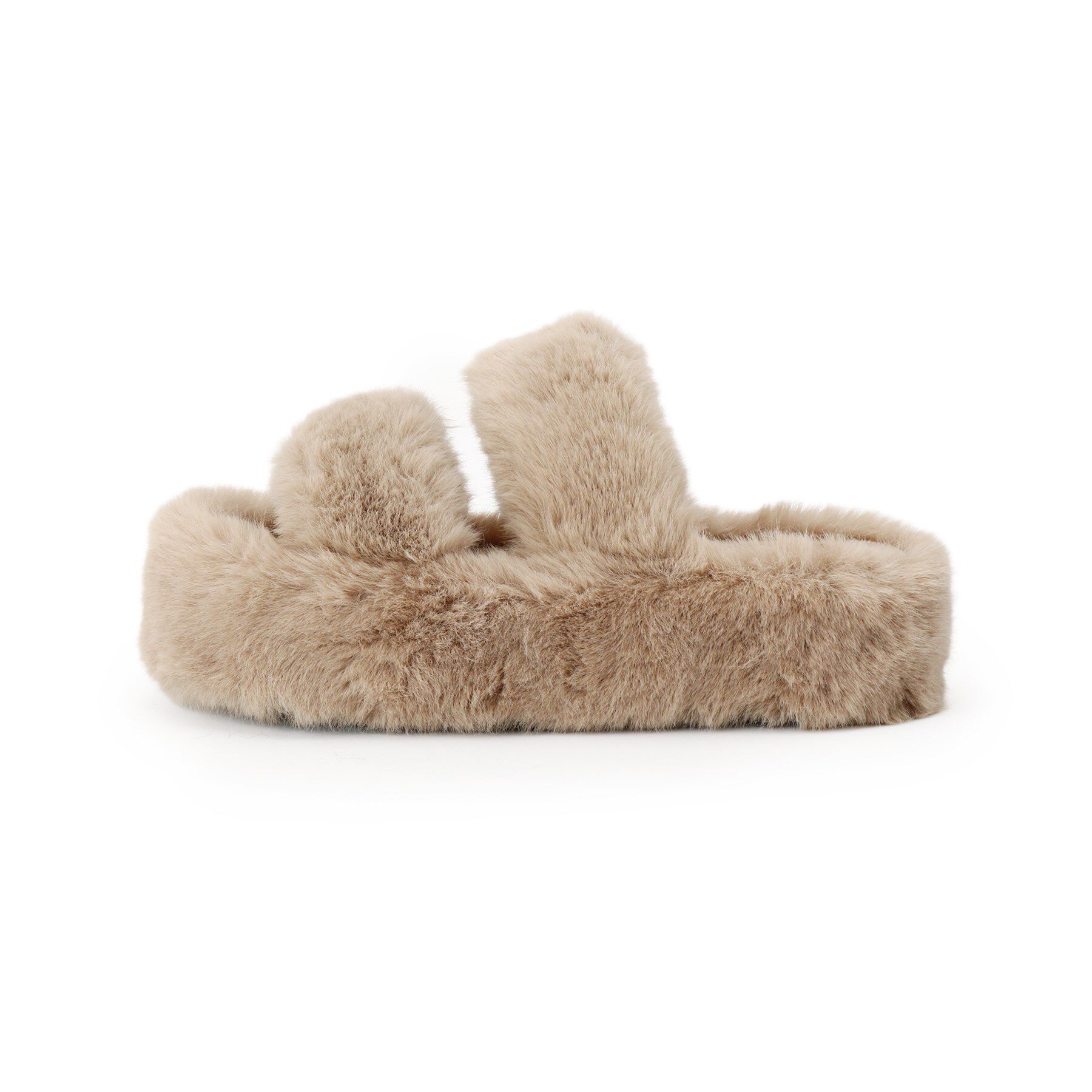 csT&P「厚底フェイクファーサンダル」|サンダル|