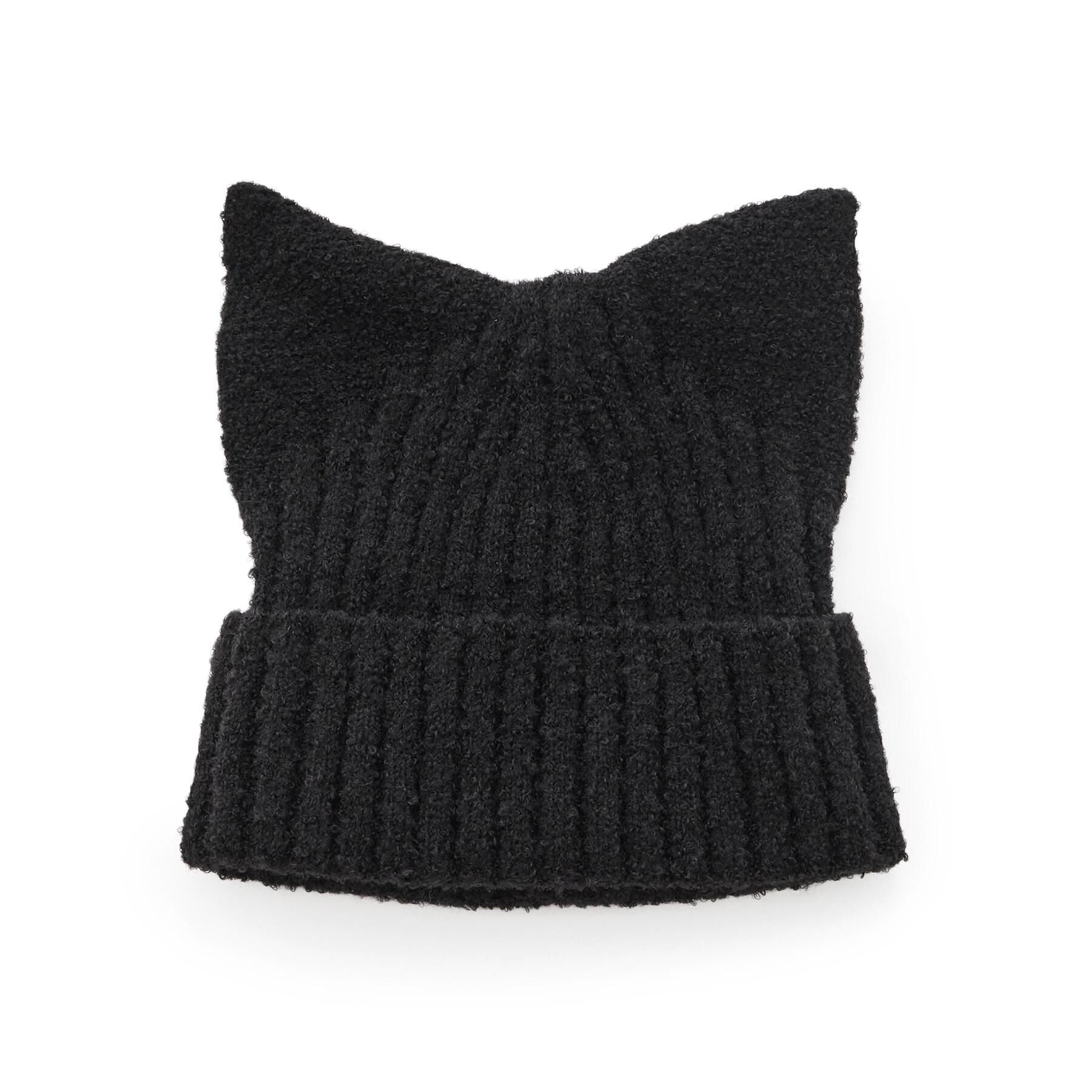 Grandedge「ネコミミIVニット帽」|ニット帽|ブラック(019)