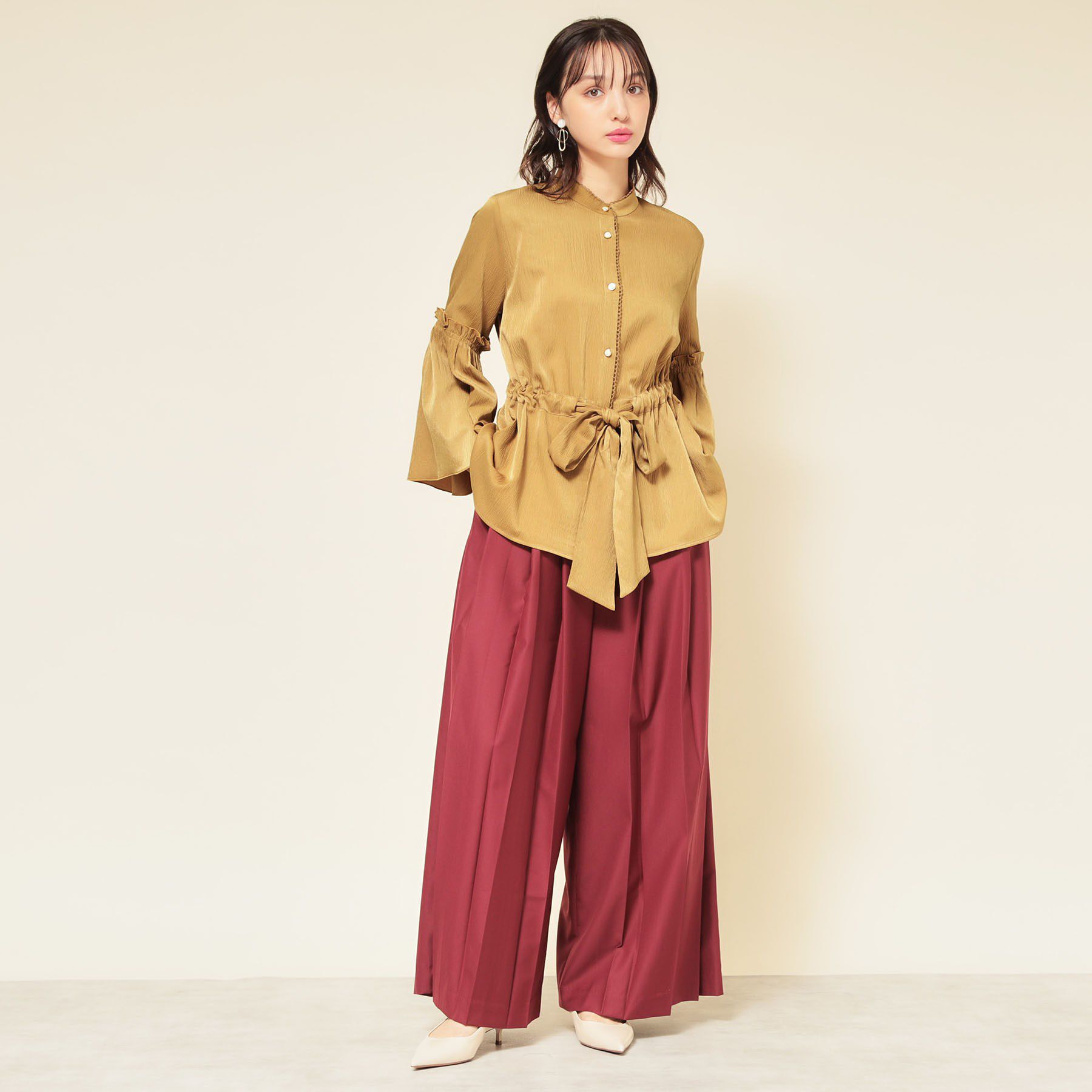 SunaUna「【COLLECTION LINE】フレアスリーブブラウス」|シャツ・ブラウス|