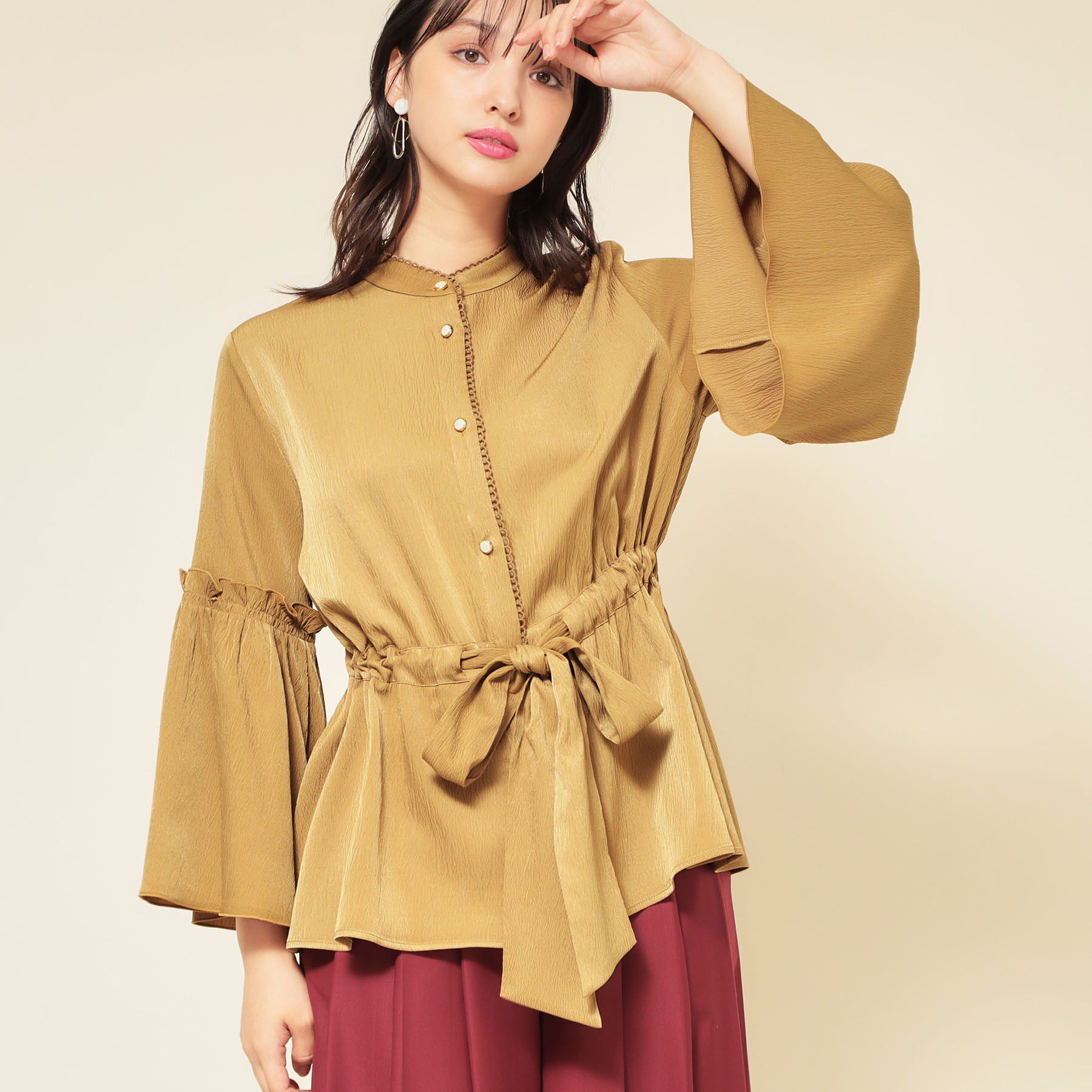 SunaUna「【COLLECTION LINE】フレアスリーブブラウス」|シャツ・ブラウス|