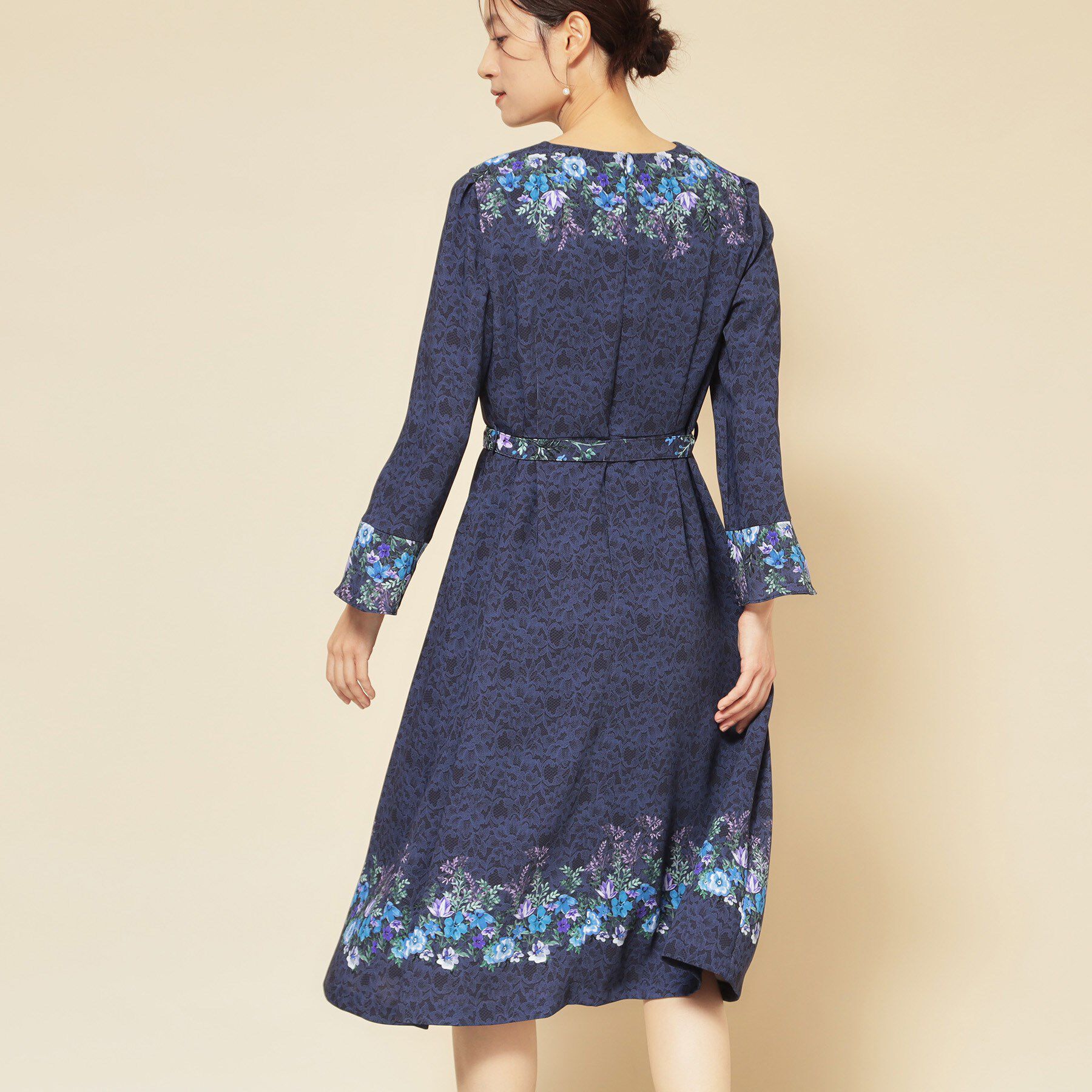 SunaUna「【co creation and yours／SS～L】レースプリント柄ワンピース」|ワンピース|