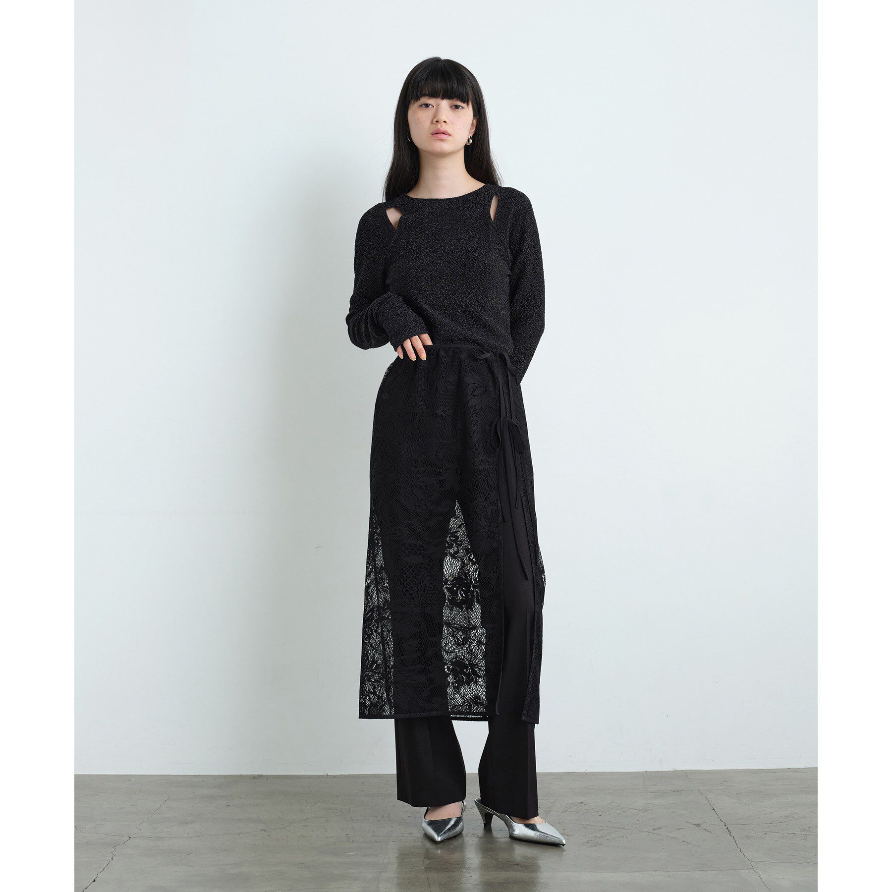 CODE A「cut－out lame top」|Tシャツ・カットソー|