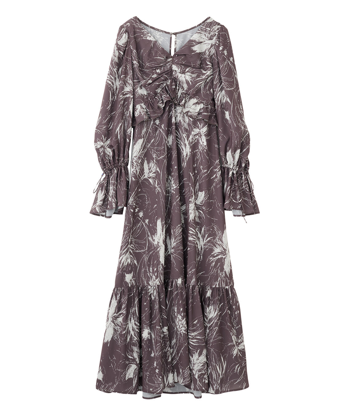 COCO DEAL「フラワープリントワンピース」|ワンピース|チャコール