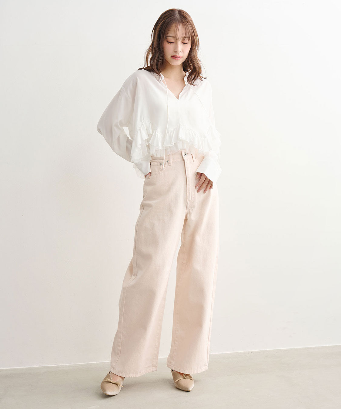 COCO DEAL「ヘムフリルブラウス」|シャツ・ブラウス|