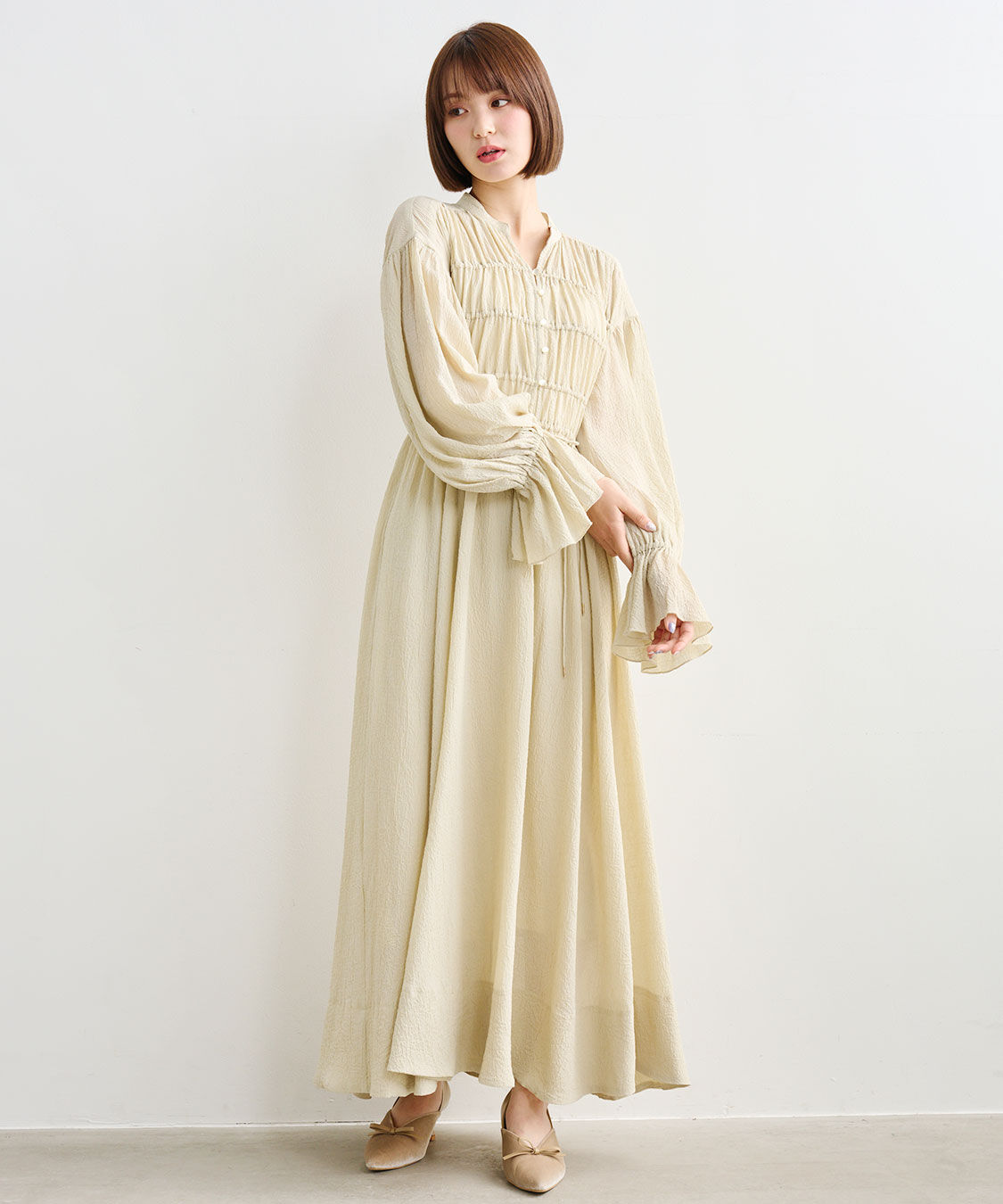 COCO DEAL「シャーリングワンピース」|ワンピース|