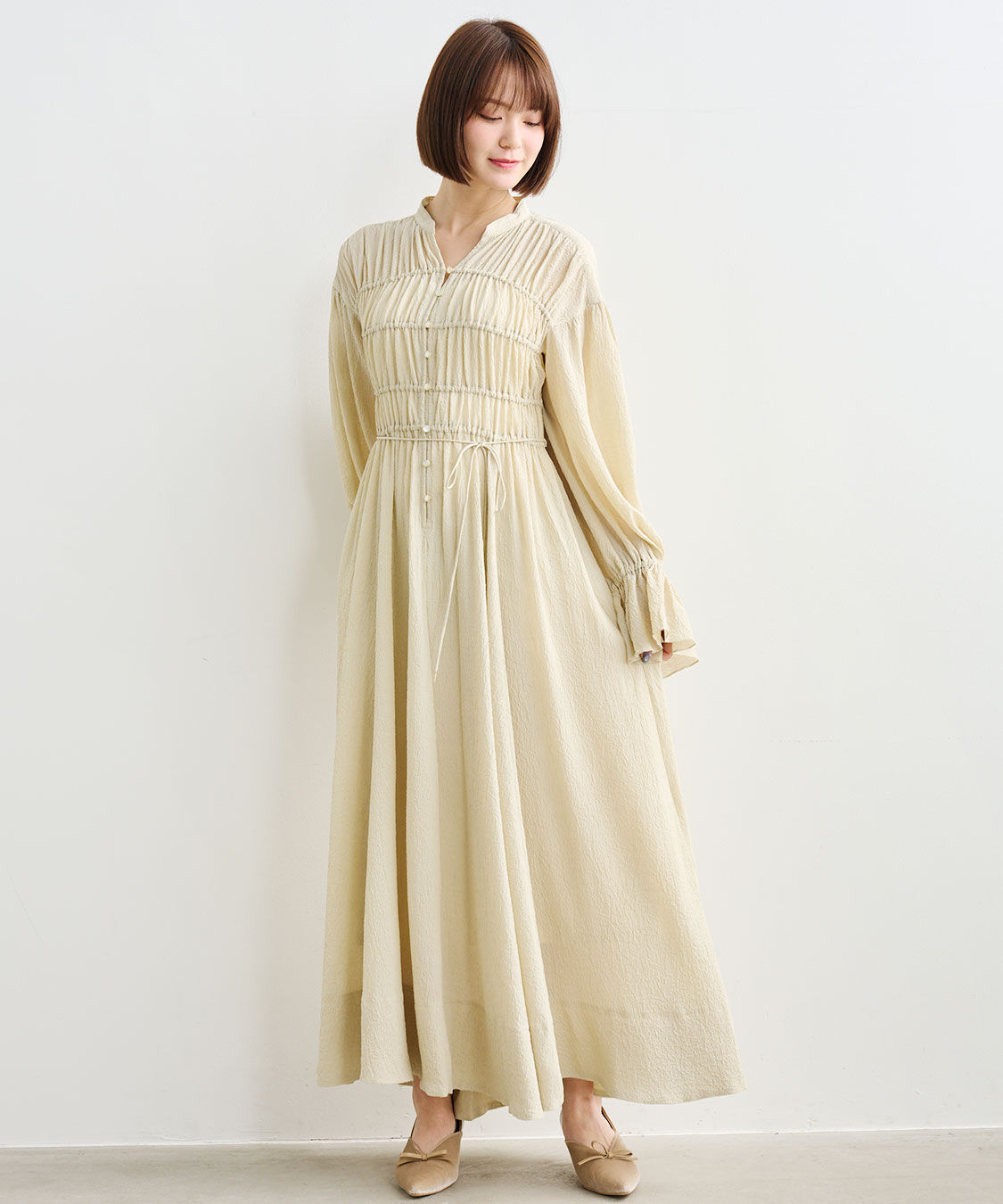 COCO DEAL「シャーリングワンピース」|ワンピース|