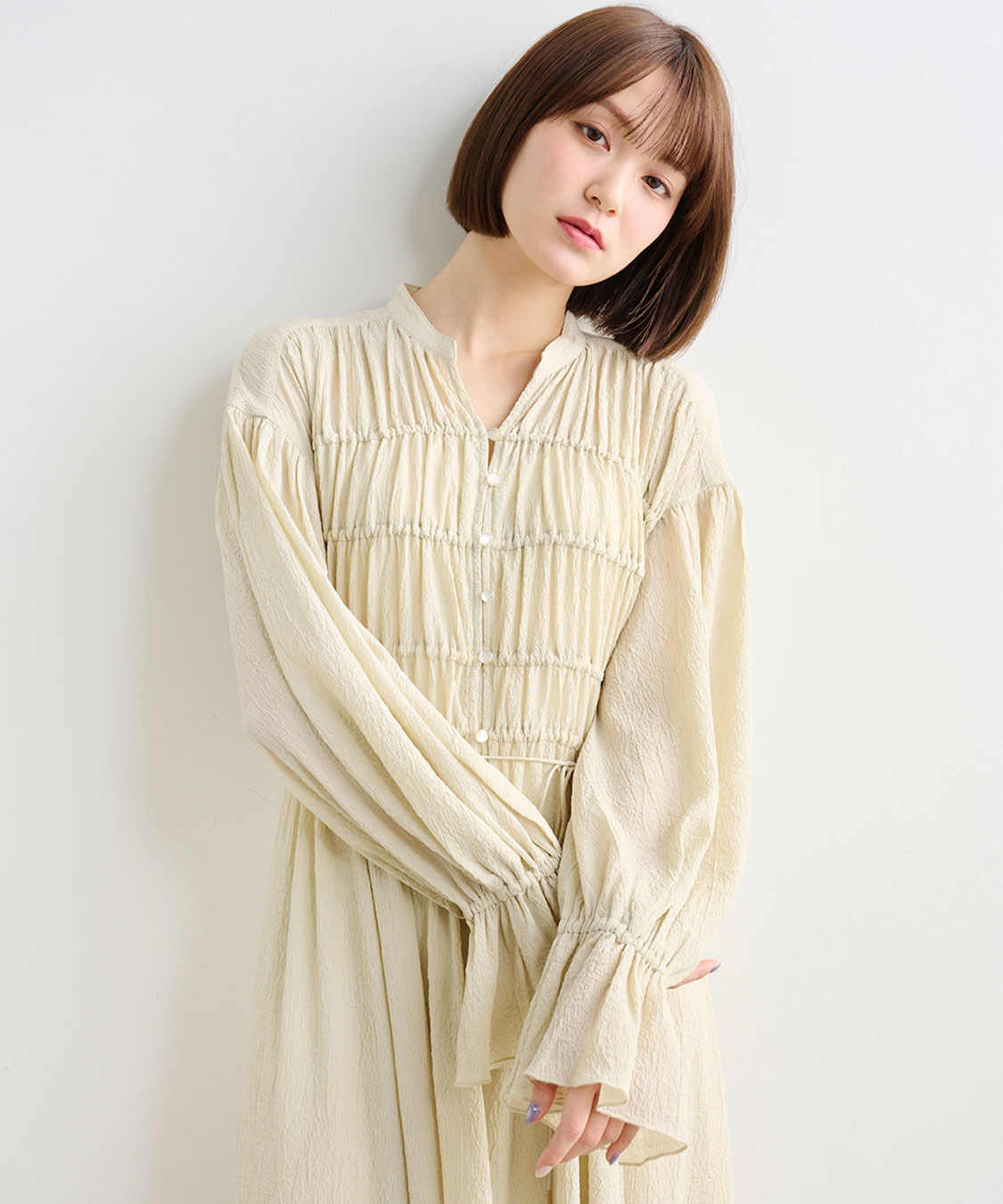 COCO DEAL「シャーリングワンピース」|ワンピース|