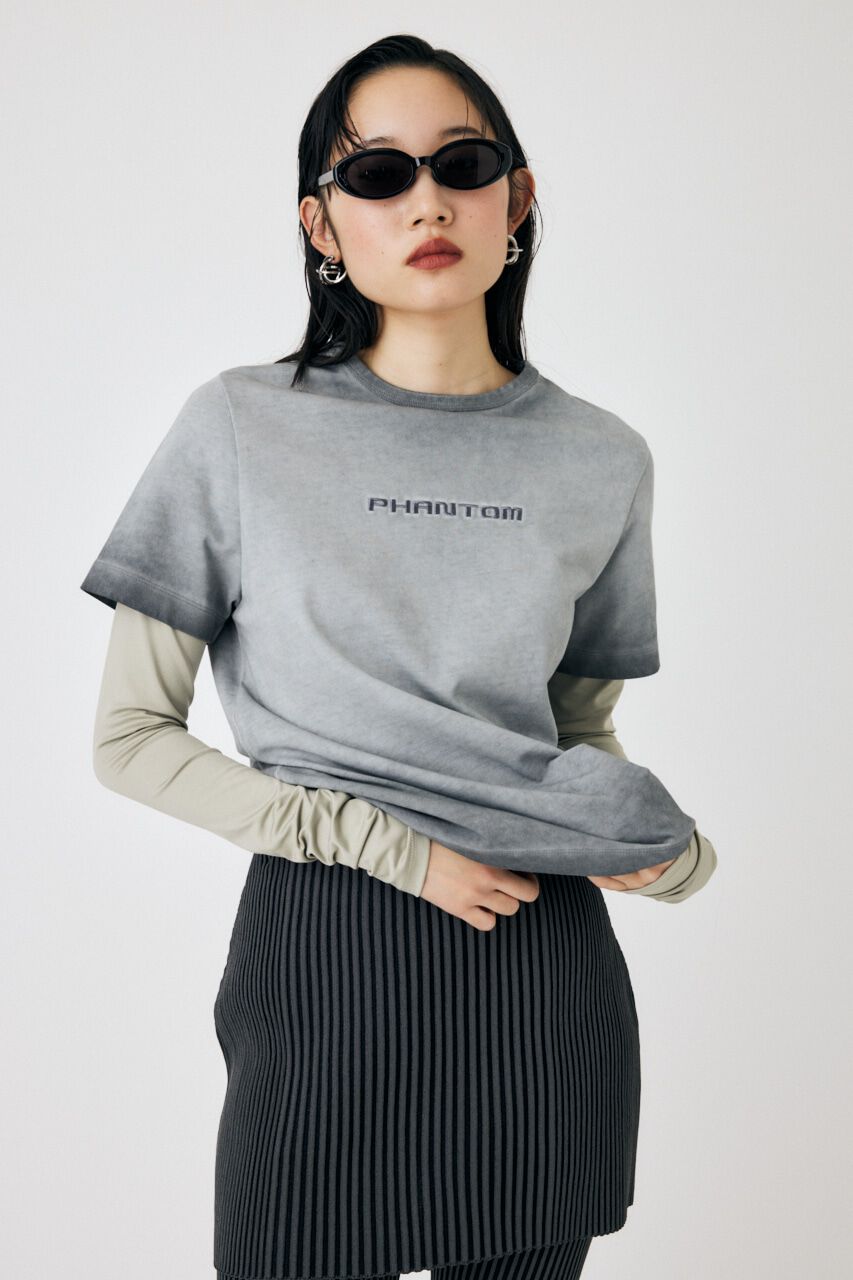 MOUSSY「LAYERED LIKE EMBROIDERY LS Tシャツ」|Tシャツ・カットソー|