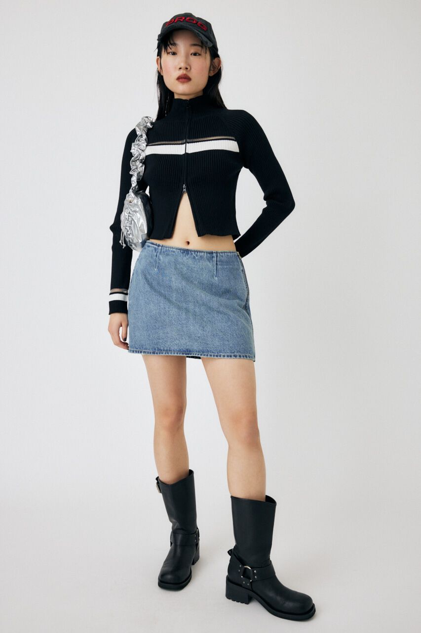 MOUSSY「W ZIP TRUCK ニット」|ニット・セーター|