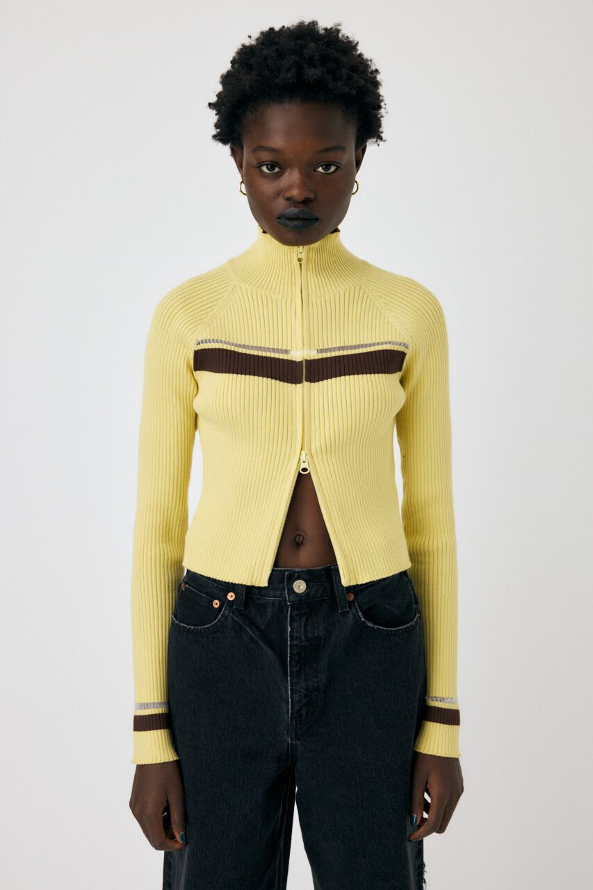 MOUSSY「W ZIP TRUCK ニット」|ニット・セーター|