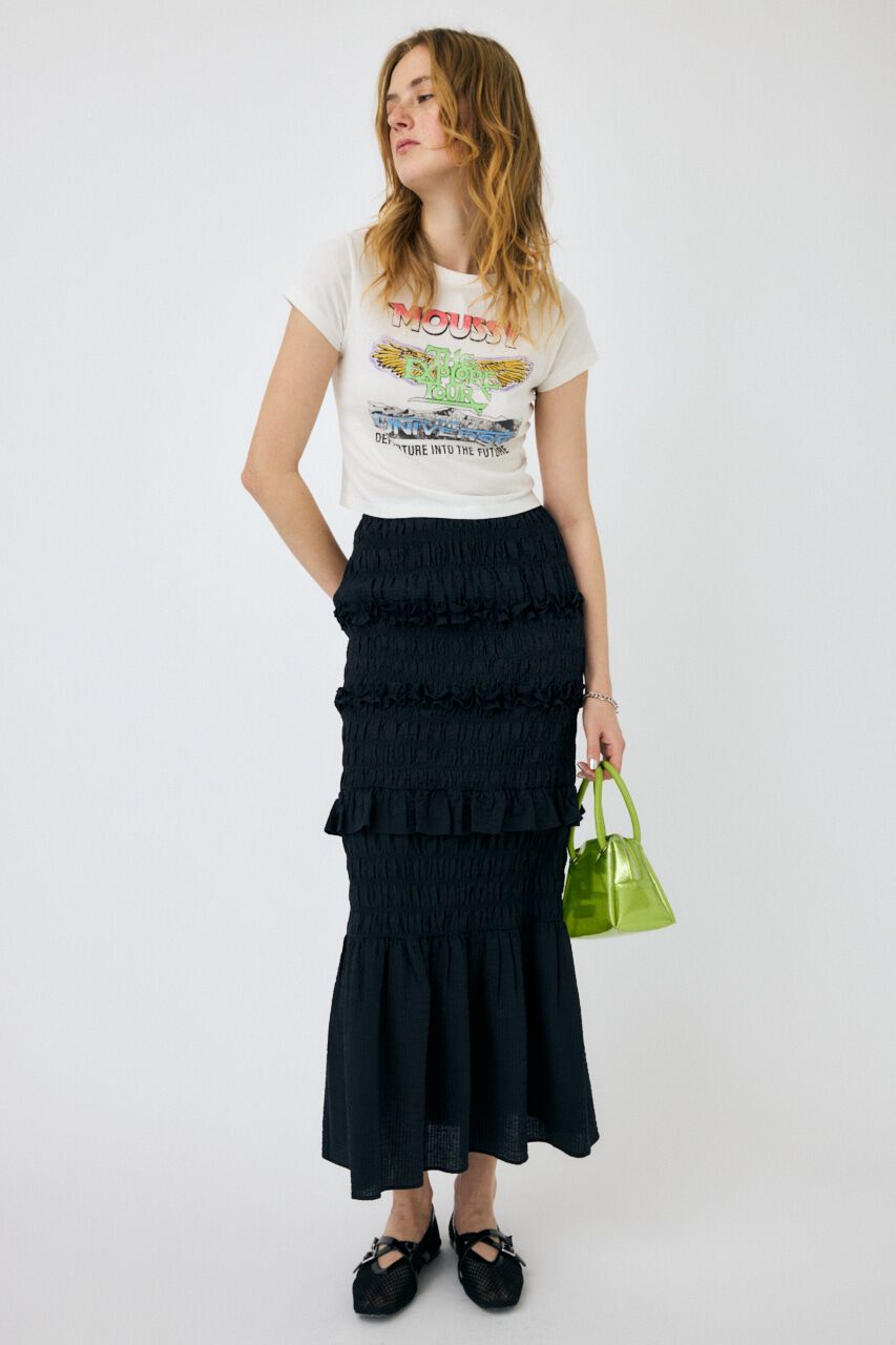 MOUSSY「GATHER MERMAID スカート」|スカート|BLK