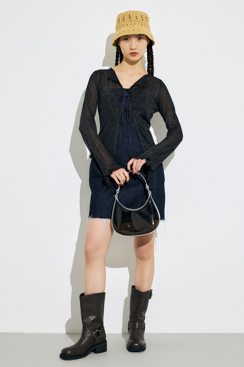 MOUSSY「OPEN NECK SHEER カーディガン」|カーディガン|