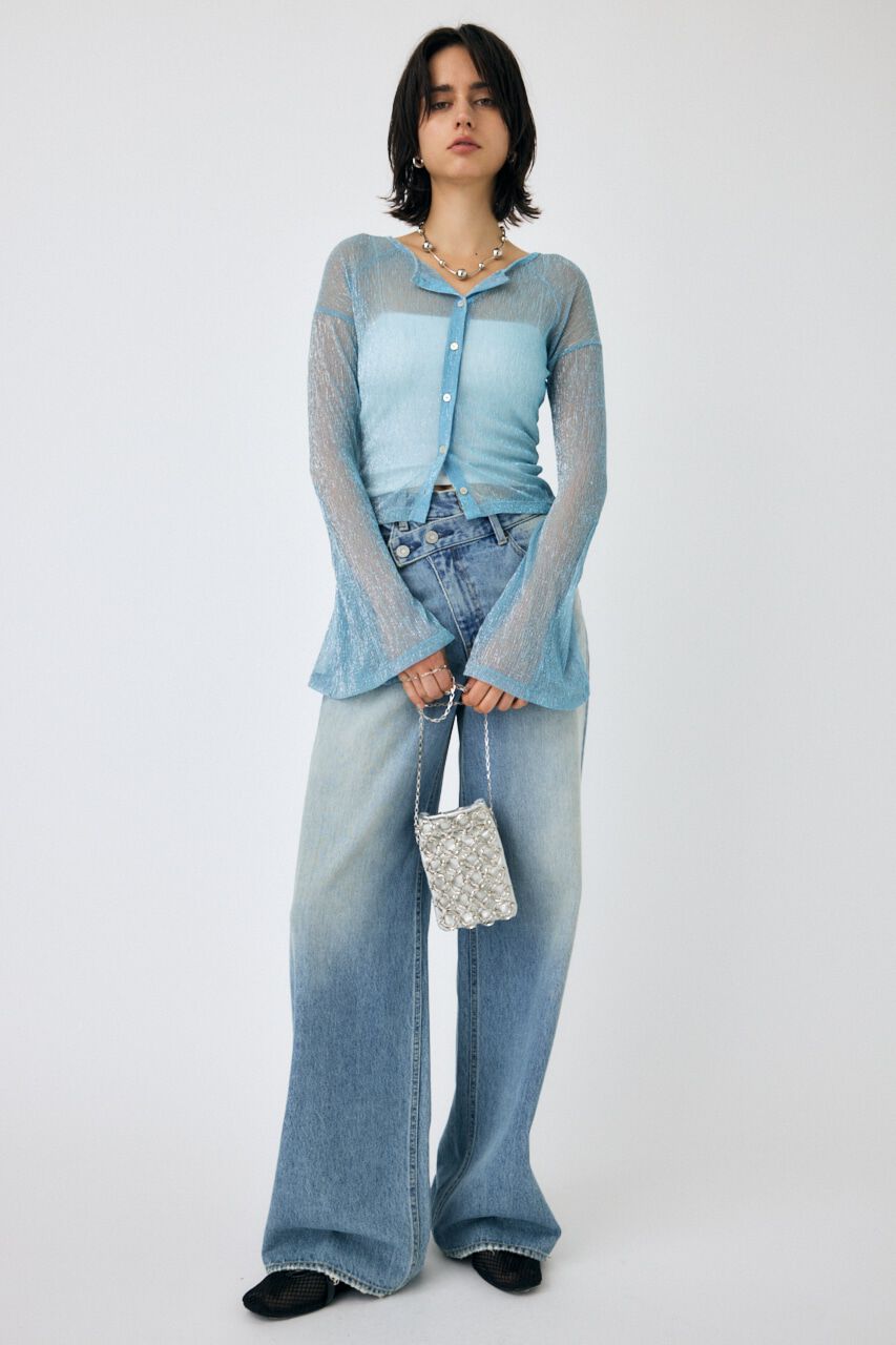 MOUSSY「GLITTER PLEATS カーディガン」|Tシャツ・カットソー|