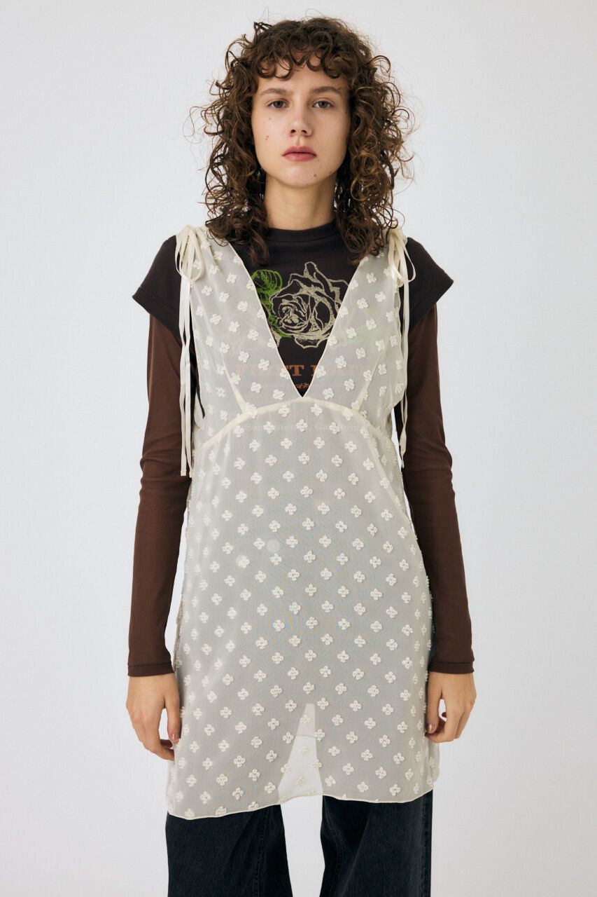 MOUSSY「FLOWER MOTIF シアーミニドレス」|ワンピース|