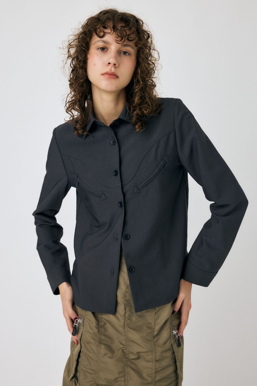 MOUSSY「CURVE POCKET DETAILシャツ」|シャツ・ブラウス|