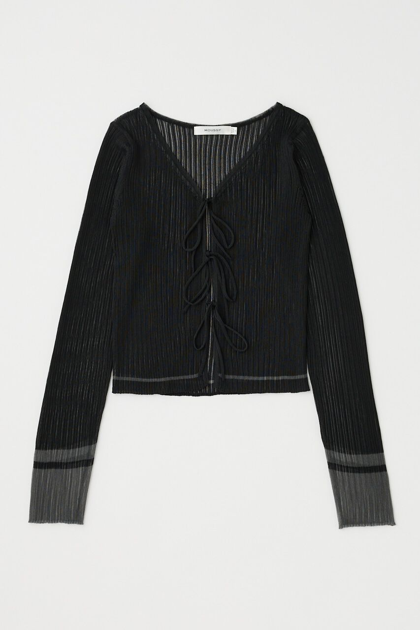 MOUSSY「FRONT TIE シアーカーディガン」|カーディガン|