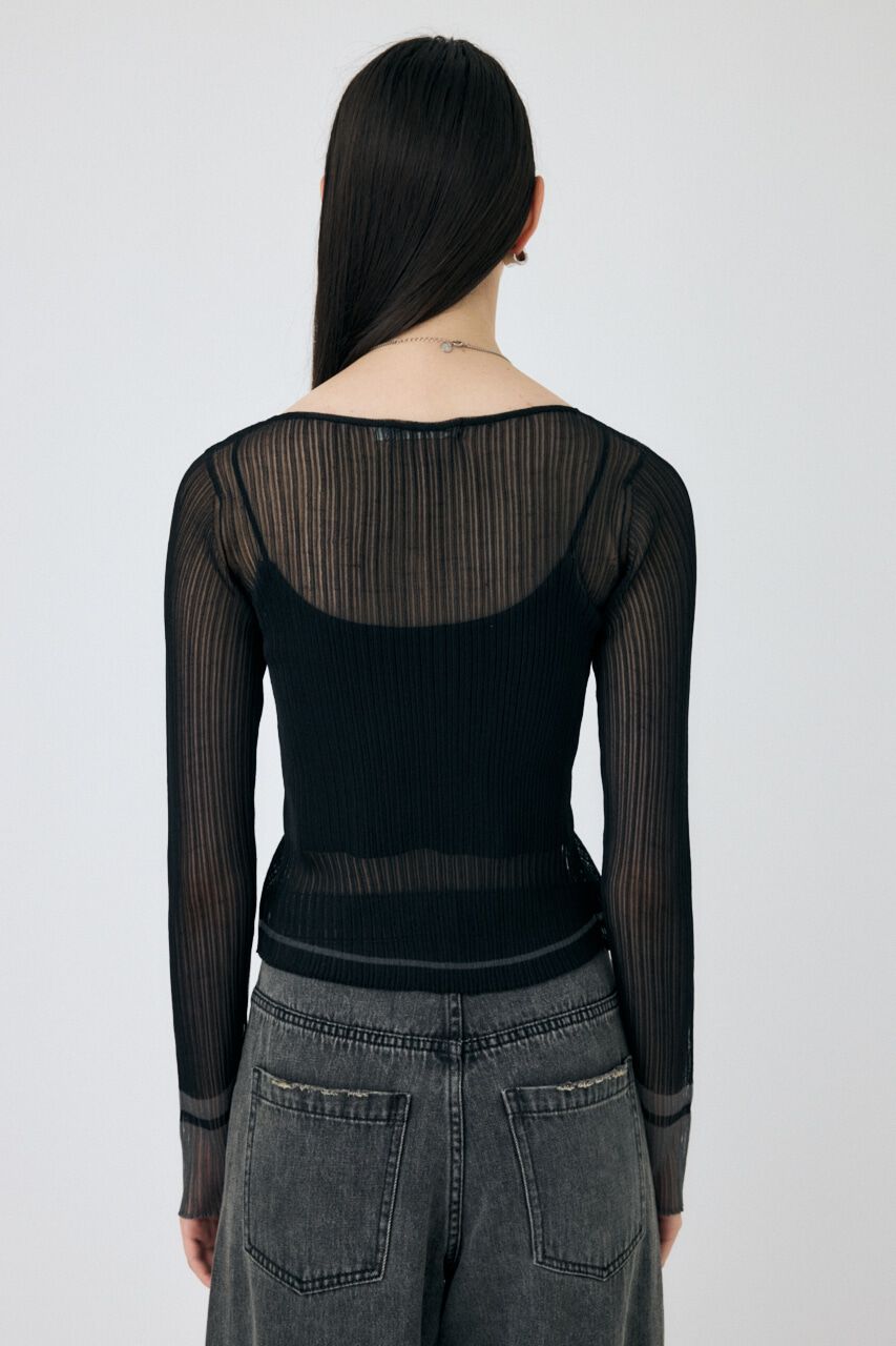 MOUSSY「FRONT TIE シアーカーディガン」|カーディガン|