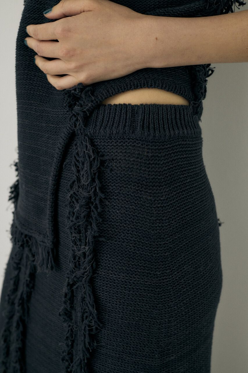 MOUSSY「ツイードニットタンクトップ　オーガニックコットン使用」|タンクトップ|