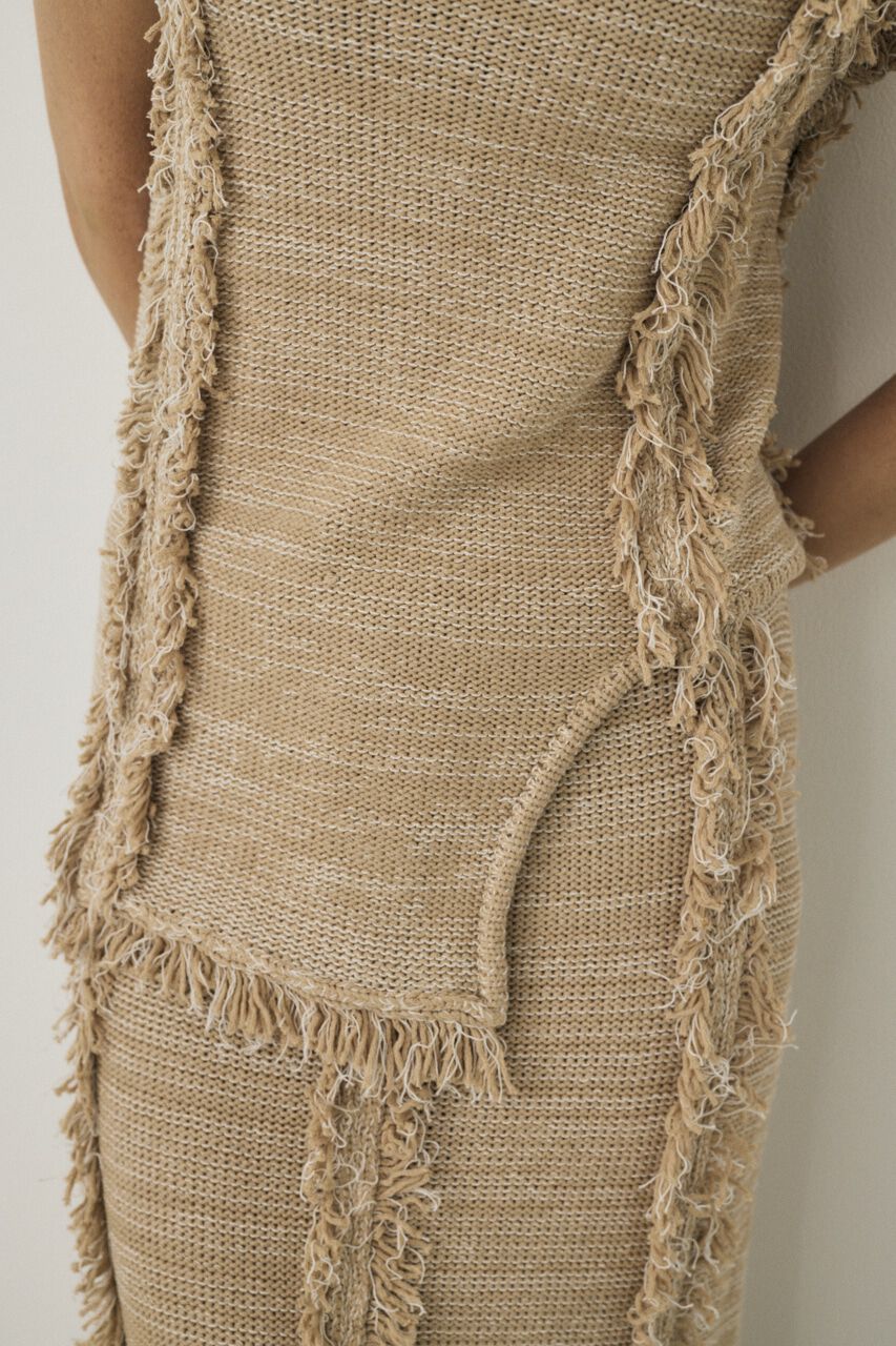 MOUSSY「ツイードニットタンクトップ　オーガニックコットン使用」|タンクトップ|