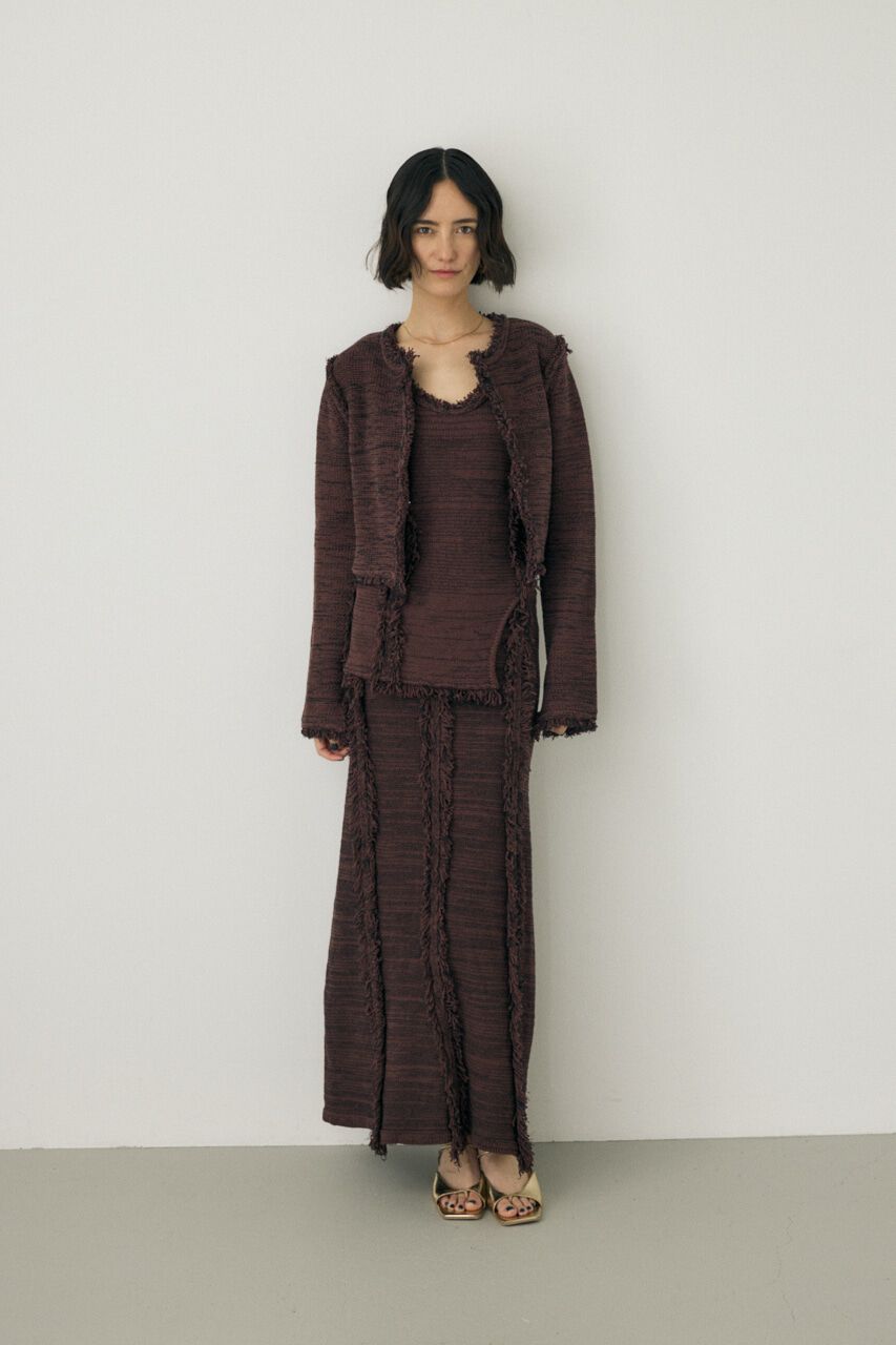 MOUSSY「ツイードニットスカート　オーガニックコットン使用」|スカート|